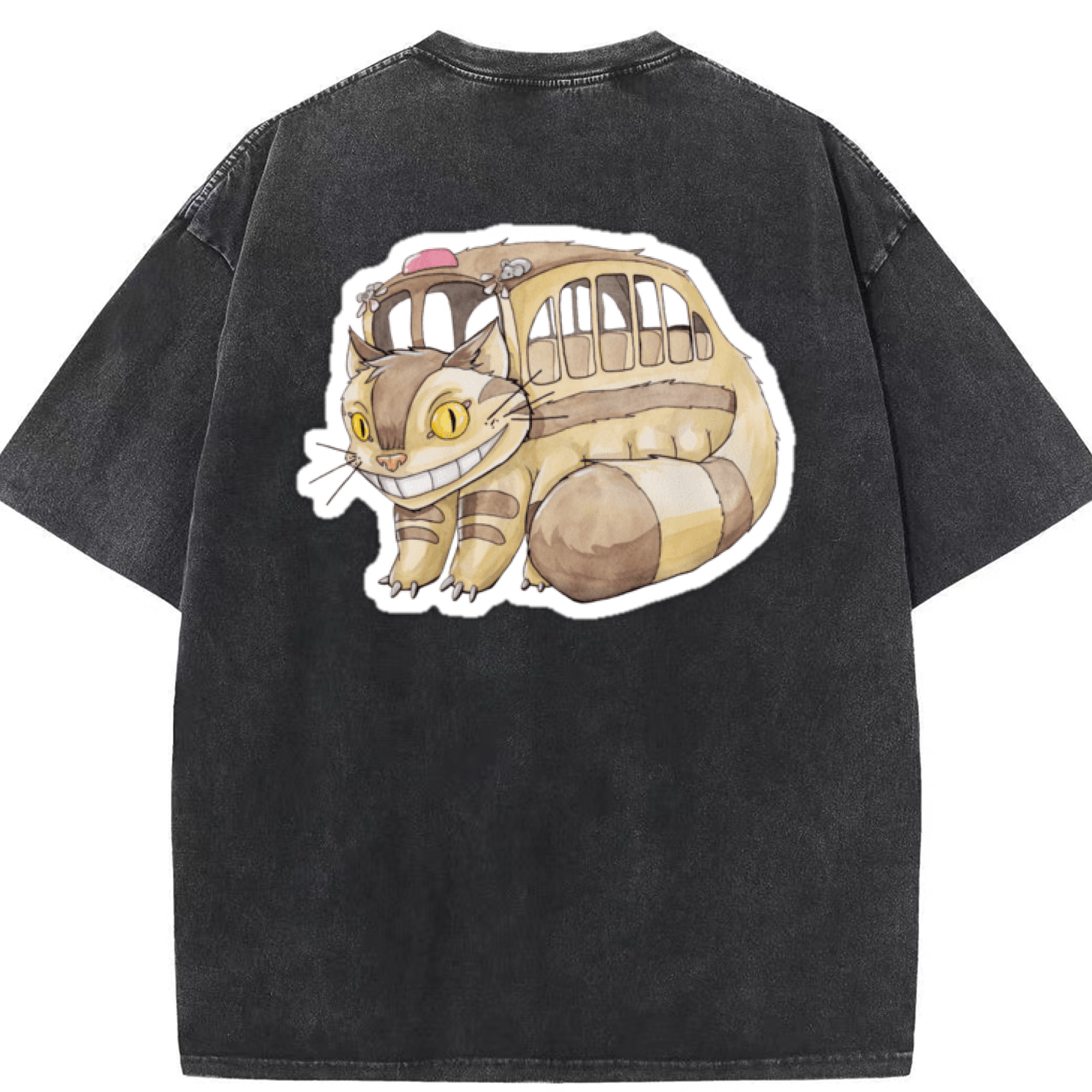 （画像用） となりのトトロ 草壁メイ 草壁サツキ My Neighbor Totoro Satsuki Kusakabe Mei Kusakabe 綿100% ヴィンテージ風 半袖Tシャツ（背面プリント）