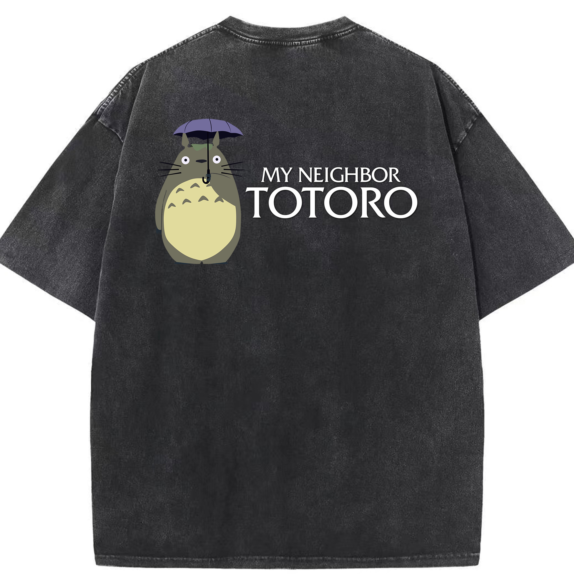 （画像用） となりのトトロ 草壁メイ 草壁サツキ My Neighbor Totoro Satsuki Kusakabe Mei Kusakabe 綿100% ヴィンテージ風 半袖Tシャツ（背面プリント）