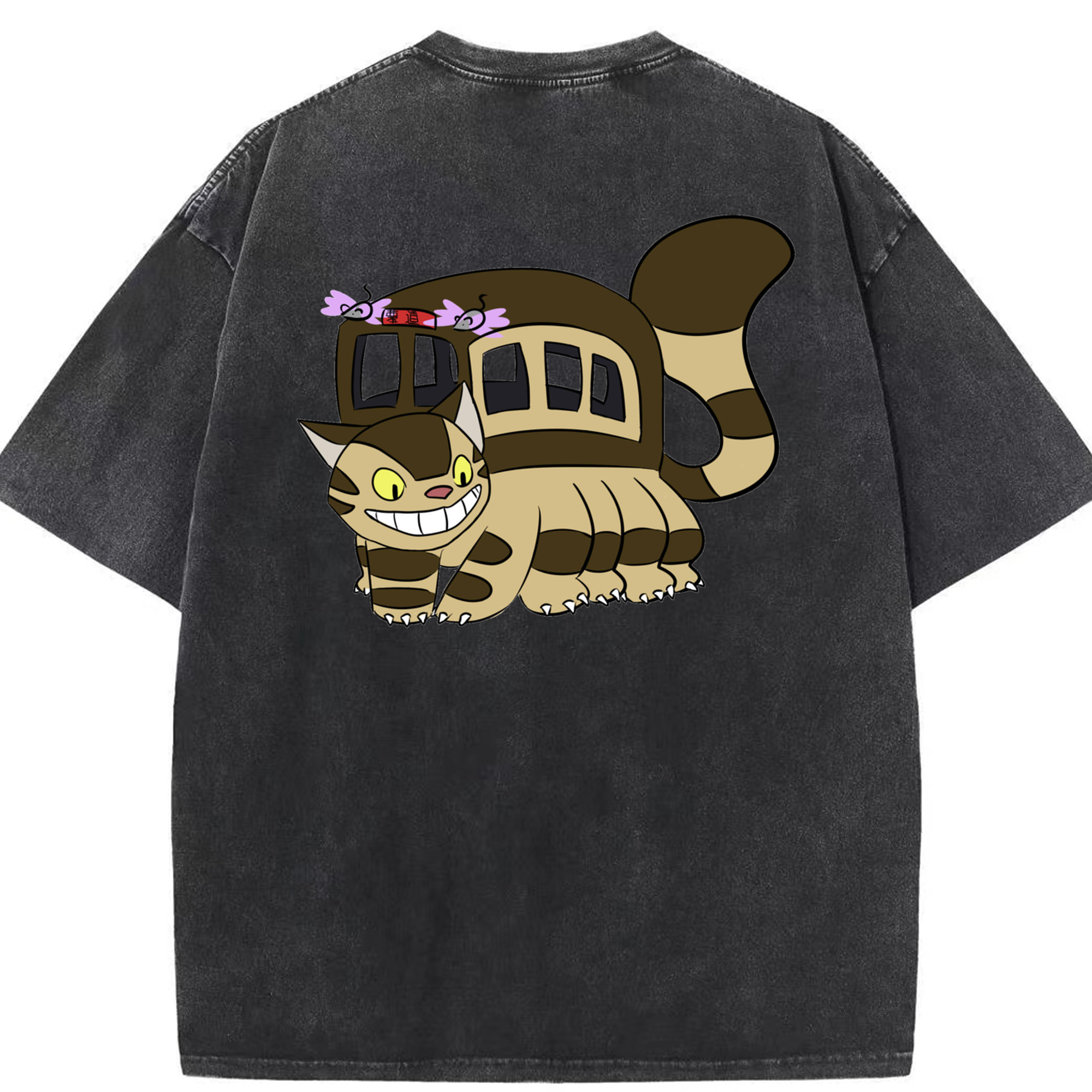 （画像用） となりのトトロ 草壁メイ 草壁サツキ My Neighbor Totoro Satsuki Kusakabe Mei Kusakabe 綿100% ヴィンテージ風 半袖Tシャツ（背面プリント）