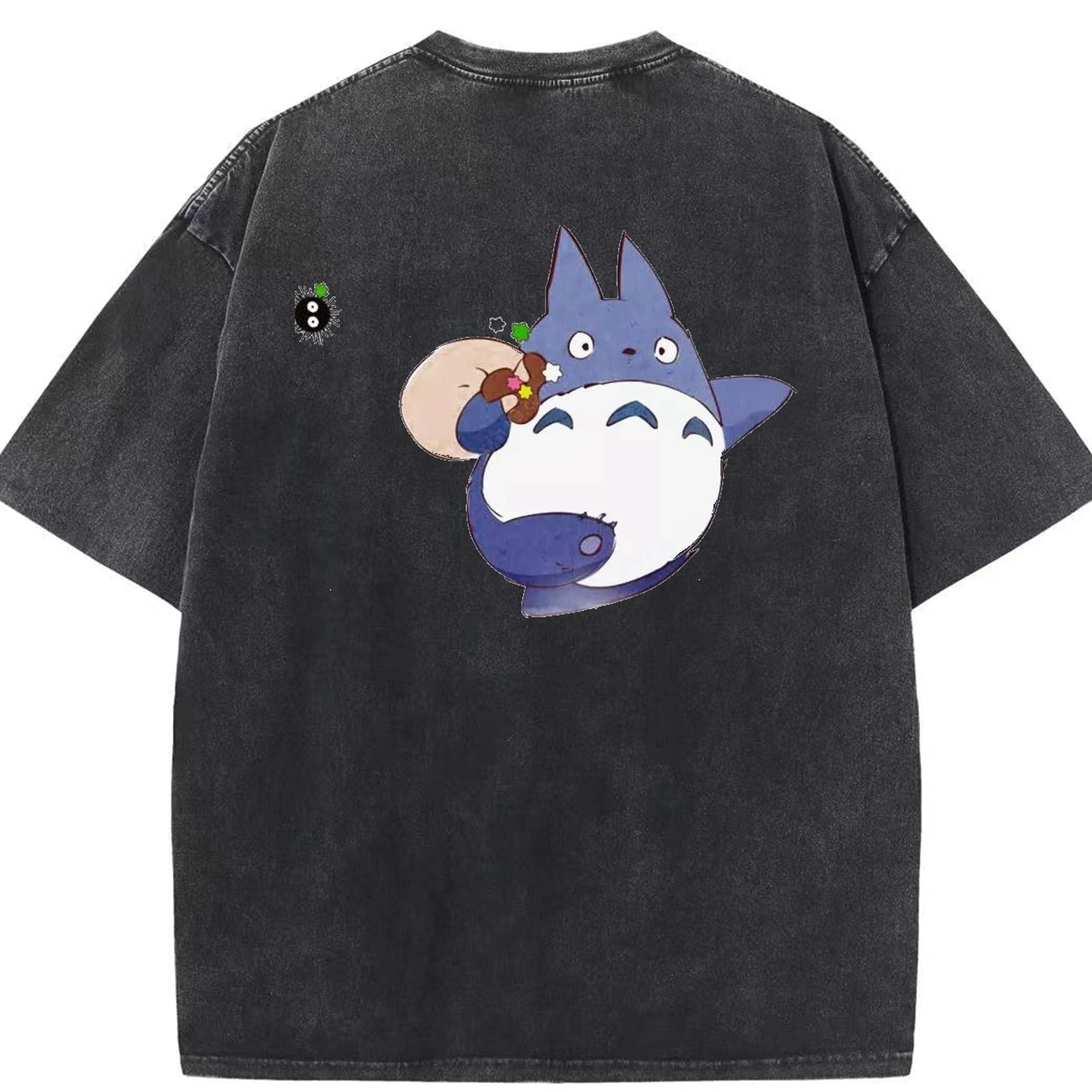 （画像用） となりのトトロ 草壁メイ 草壁サツキ My Neighbor Totoro Satsuki Kusakabe Mei Kusakabe 綿100% ヴィンテージ風 半袖Tシャツ（背面プリント）