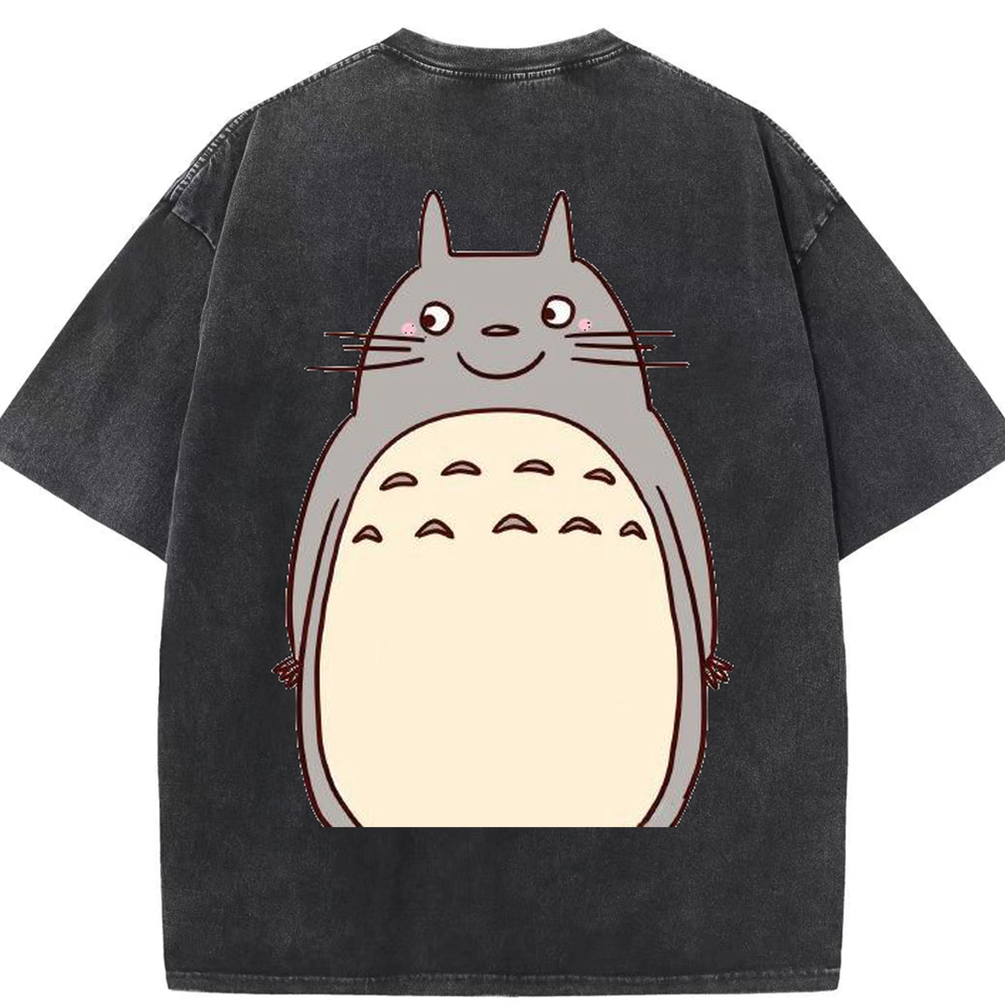 （画像用） となりのトトロ 草壁メイ 草壁サツキ My Neighbor Totoro Satsuki Kusakabe Mei Kusakabe 綿100% ヴィンテージ風 半袖Tシャツ（背面プリント）