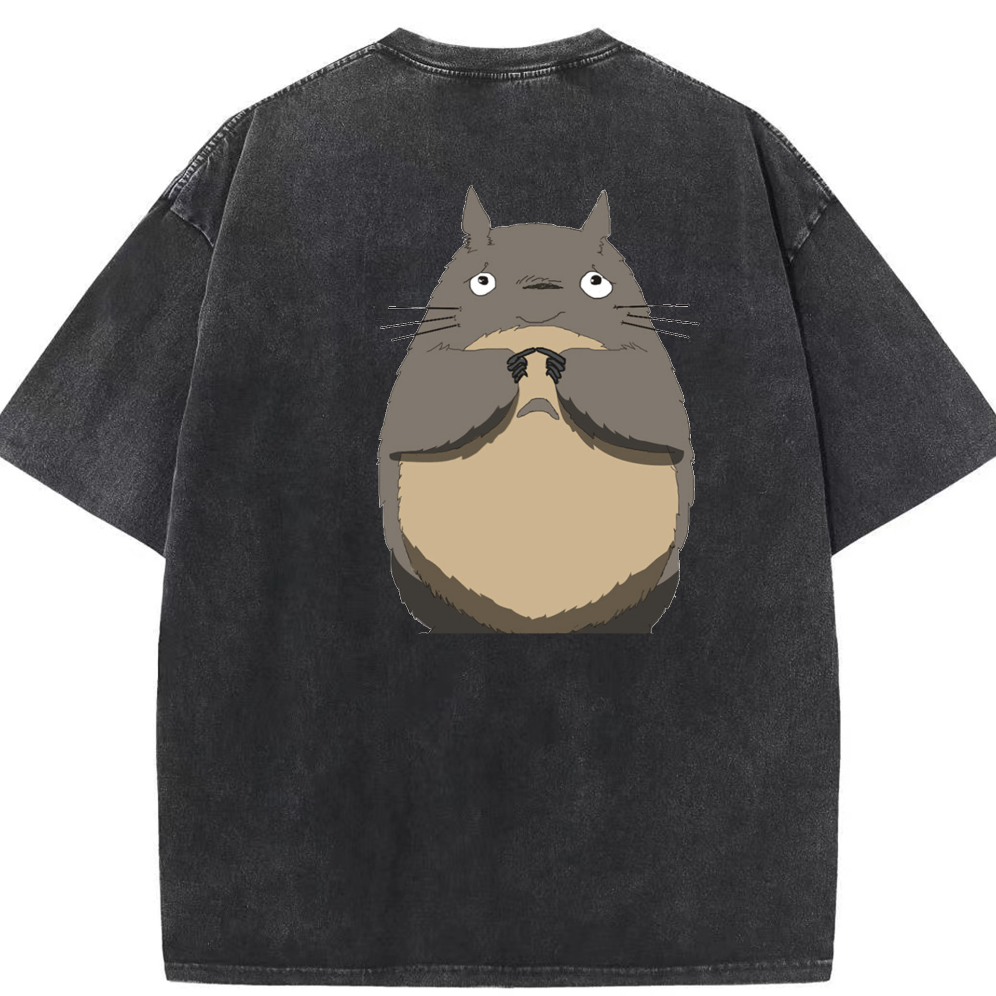（画像用） となりのトトロ 草壁メイ 草壁サツキ My Neighbor Totoro Satsuki Kusakabe Mei Kusakabe 綿100% ヴィンテージ風 半袖Tシャツ（背面プリント）