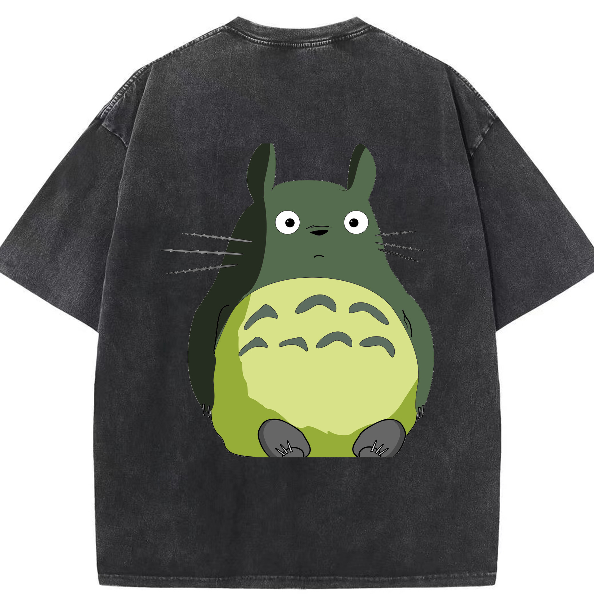 （画像用） となりのトトロ 草壁メイ 草壁サツキ My Neighbor Totoro Satsuki Kusakabe Mei Kusakabe 綿100% ヴィンテージ風 半袖Tシャツ（背面プリント）
