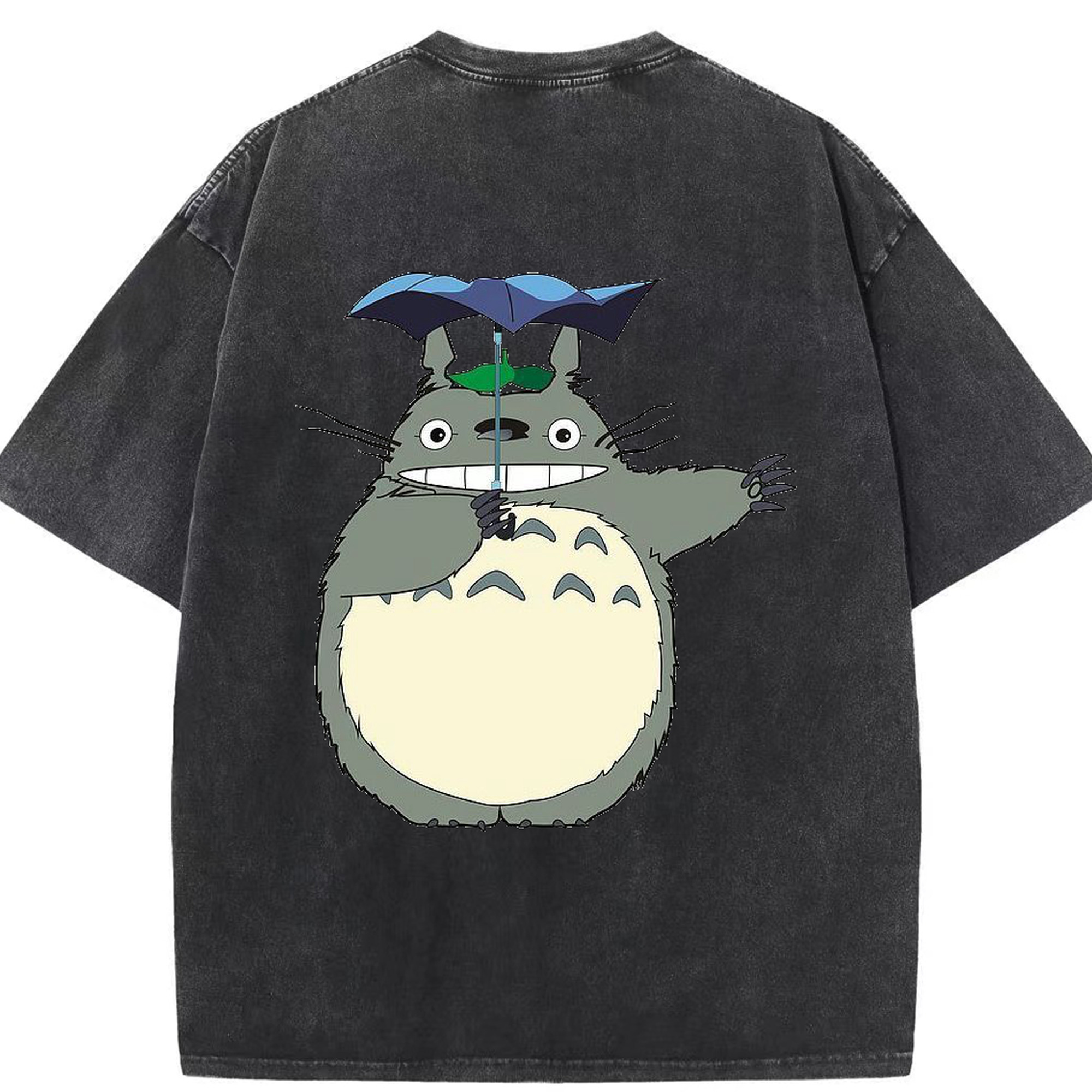 （画像用） となりのトトロ 草壁メイ 草壁サツキ My Neighbor Totoro Satsuki Kusakabe Mei Kusakabe 綿100% ヴィンテージ風 半袖Tシャツ（背面プリント）