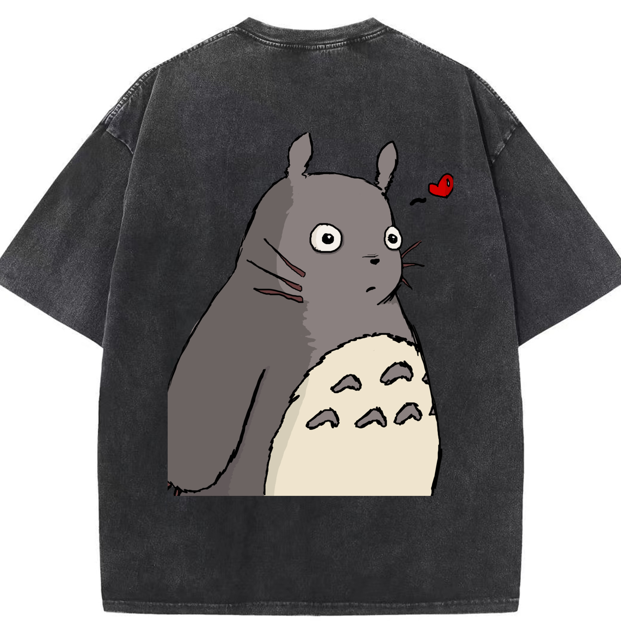 （画像用） となりのトトロ 草壁メイ 草壁サツキ My Neighbor Totoro Satsuki Kusakabe Mei Kusakabe 綿100% ヴィンテージ風 半袖Tシャツ（背面プリント）