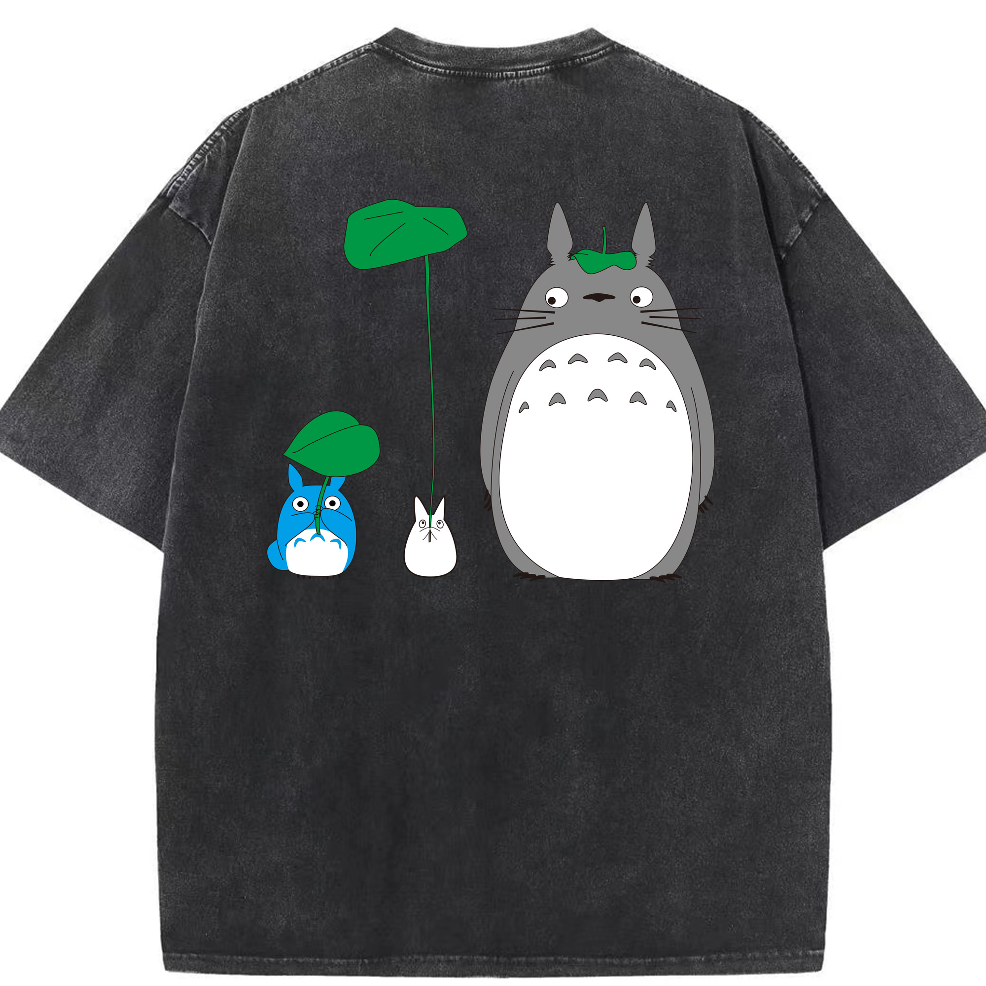 （画像用） となりのトトロ 草壁メイ 草壁サツキ My Neighbor Totoro Satsuki Kusakabe Mei Kusakabe 綿100% ヴィンテージ風 半袖Tシャツ（背面プリント）