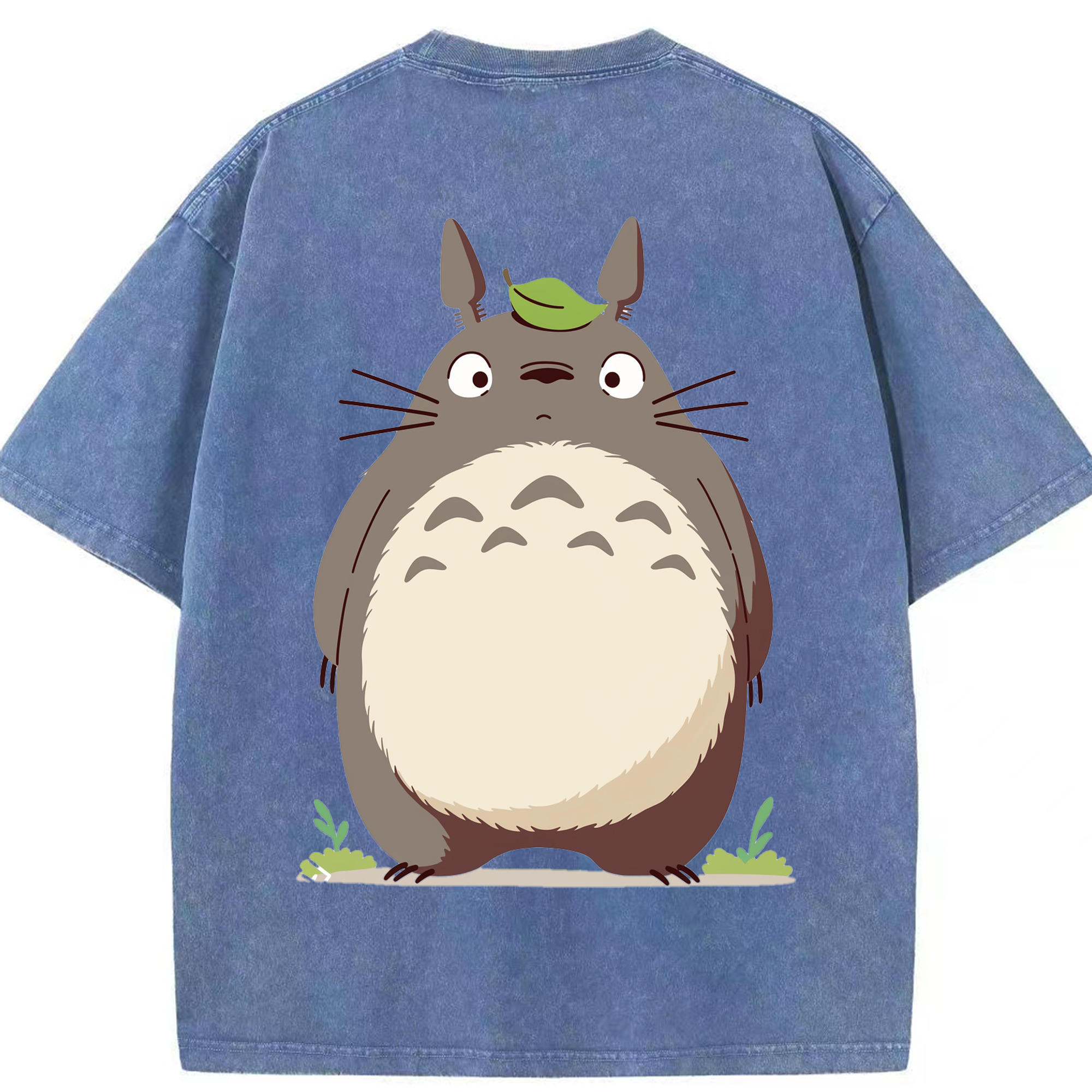 （画像用） となりのトトロ 草壁メイ 草壁サツキ My Neighbor Totoro Satsuki Kusakabe Mei Kusakabe 綿100% ヴィンテージ風 半袖Tシャツ（背面プリント）