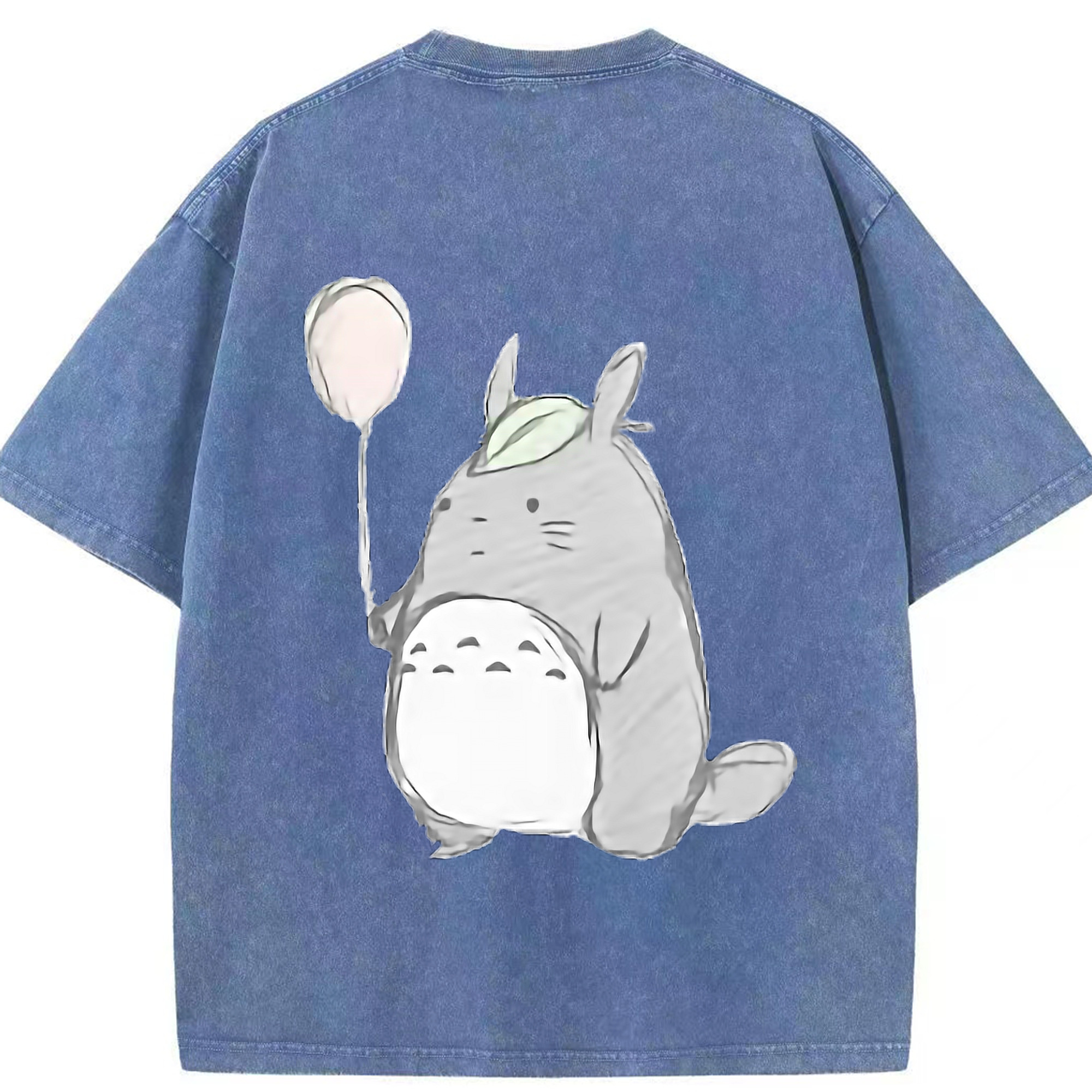 （画像用） となりのトトロ 草壁メイ 草壁サツキ My Neighbor Totoro Satsuki Kusakabe Mei Kusakabe 綿100% ヴィンテージ風 半袖Tシャツ（背面プリント）