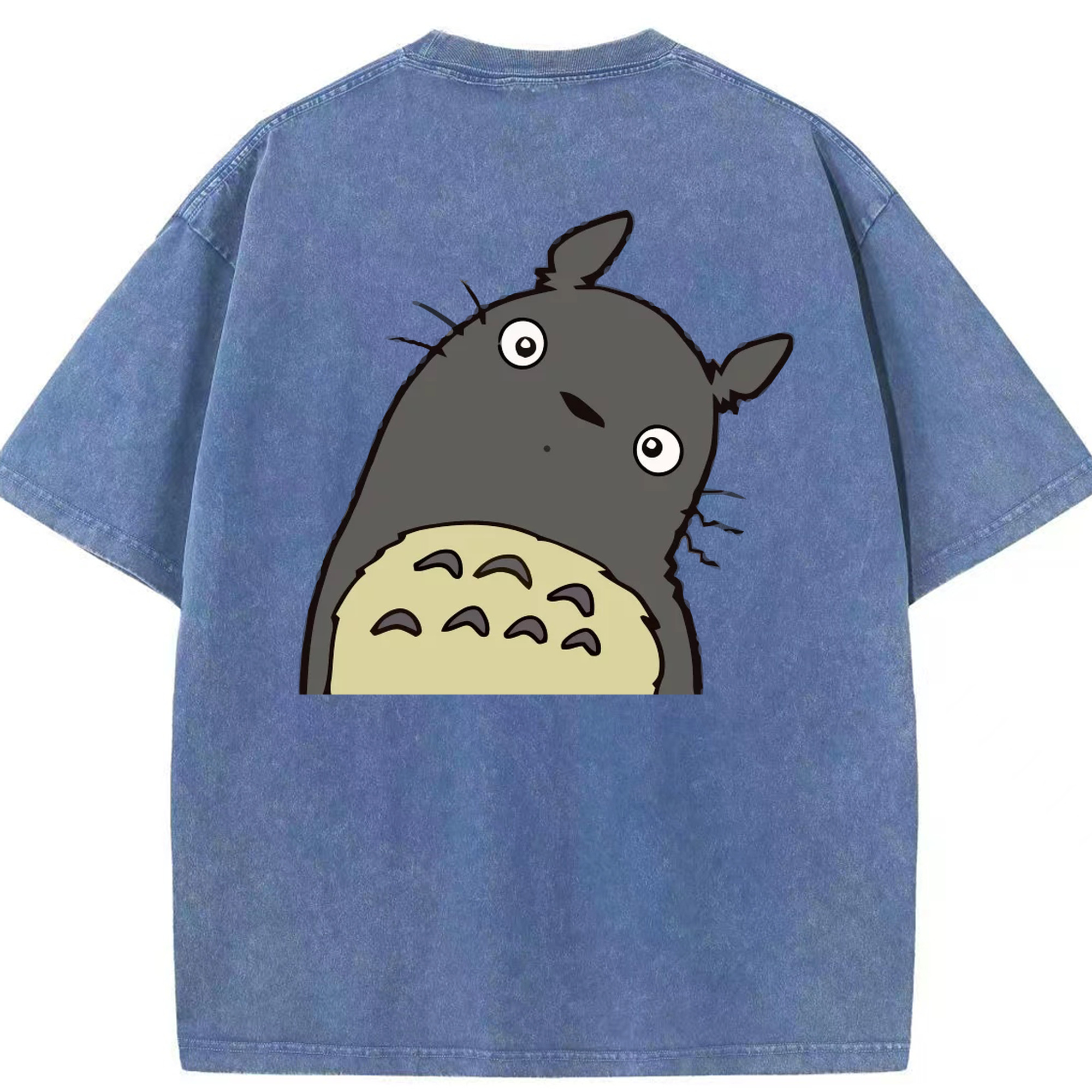 （画像用） となりのトトロ 草壁メイ 草壁サツキ My Neighbor Totoro Satsuki Kusakabe Mei Kusakabe 綿100% ヴィンテージ風 半袖Tシャツ（背面プリント）