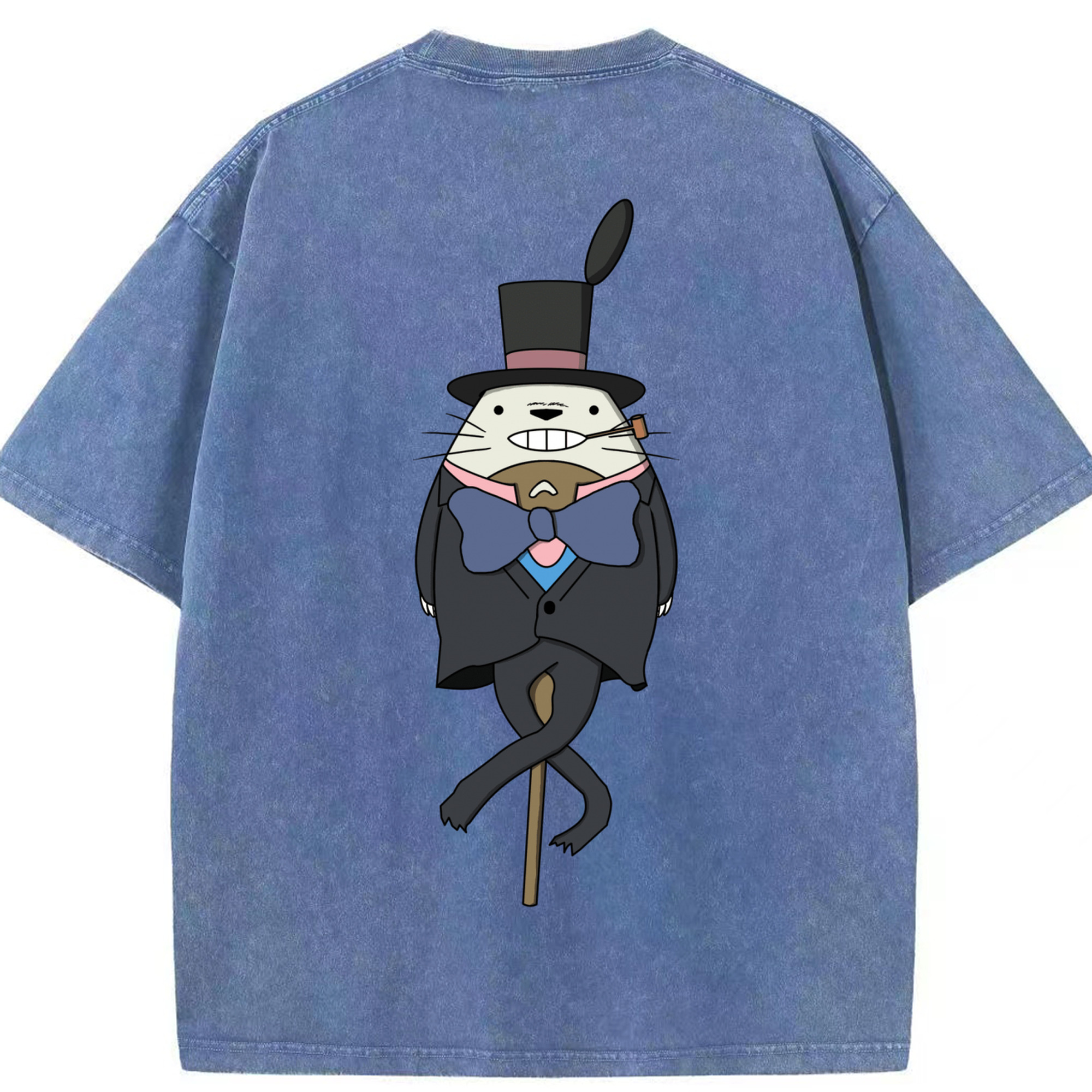 （画像用） となりのトトロ 草壁メイ 草壁サツキ My Neighbor Totoro Satsuki Kusakabe Mei Kusakabe 綿100% ヴィンテージ風 半袖Tシャツ（背面プリント）