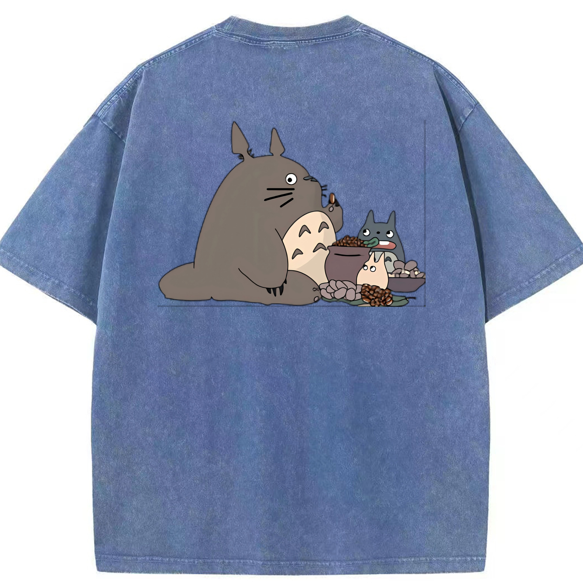 （画像用） となりのトトロ 草壁メイ 草壁サツキ My Neighbor Totoro Satsuki Kusakabe Mei Kusakabe 綿100% ヴィンテージ風 半袖Tシャツ（背面プリント）