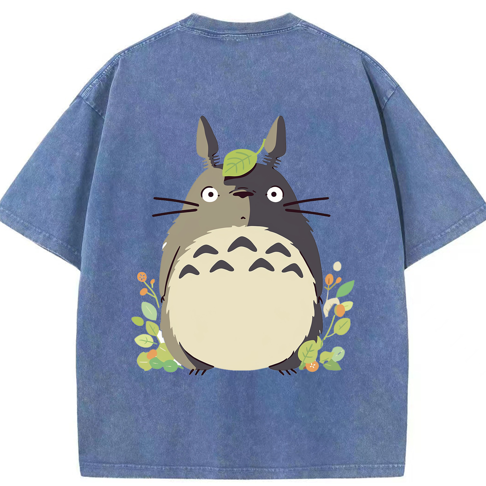 （画像用） となりのトトロ 草壁メイ 草壁サツキ My Neighbor Totoro Satsuki Kusakabe Mei Kusakabe 綿100% ヴィンテージ風 半袖Tシャツ（背面プリント）