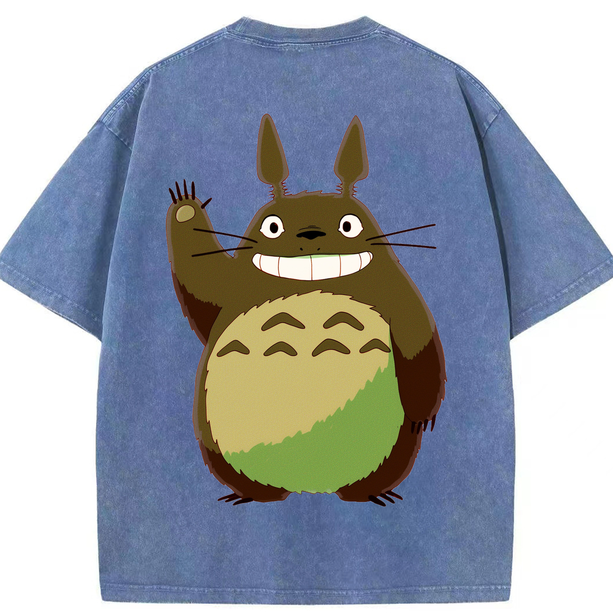 （画像用） となりのトトロ 草壁メイ 草壁サツキ My Neighbor Totoro Satsuki Kusakabe Mei Kusakabe 綿100% ヴィンテージ風 半袖Tシャツ（背面プリント）