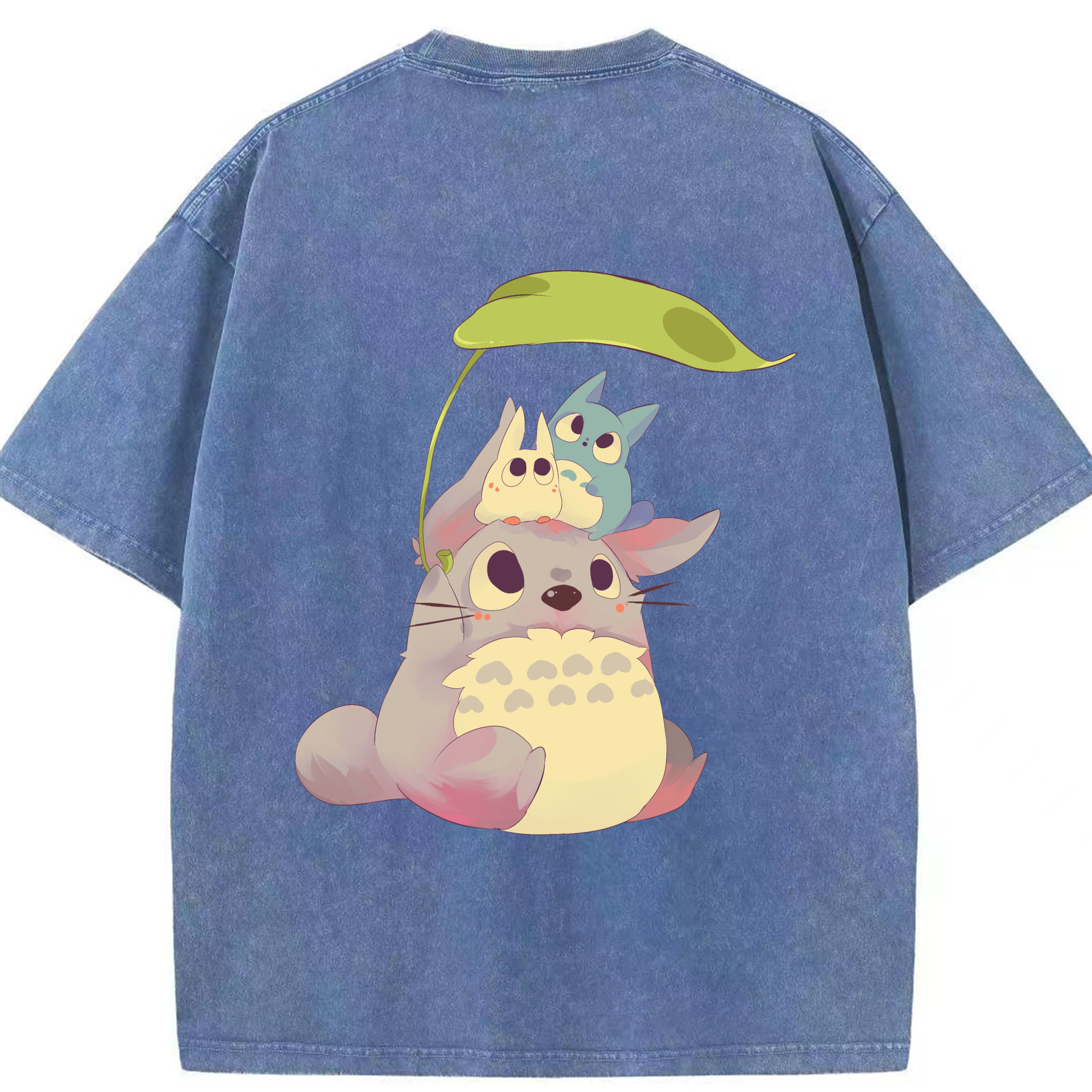 （画像用） となりのトトロ 草壁メイ 草壁サツキ My Neighbor Totoro Satsuki Kusakabe Mei Kusakabe 綿100% ヴィンテージ風 半袖Tシャツ（背面プリント）