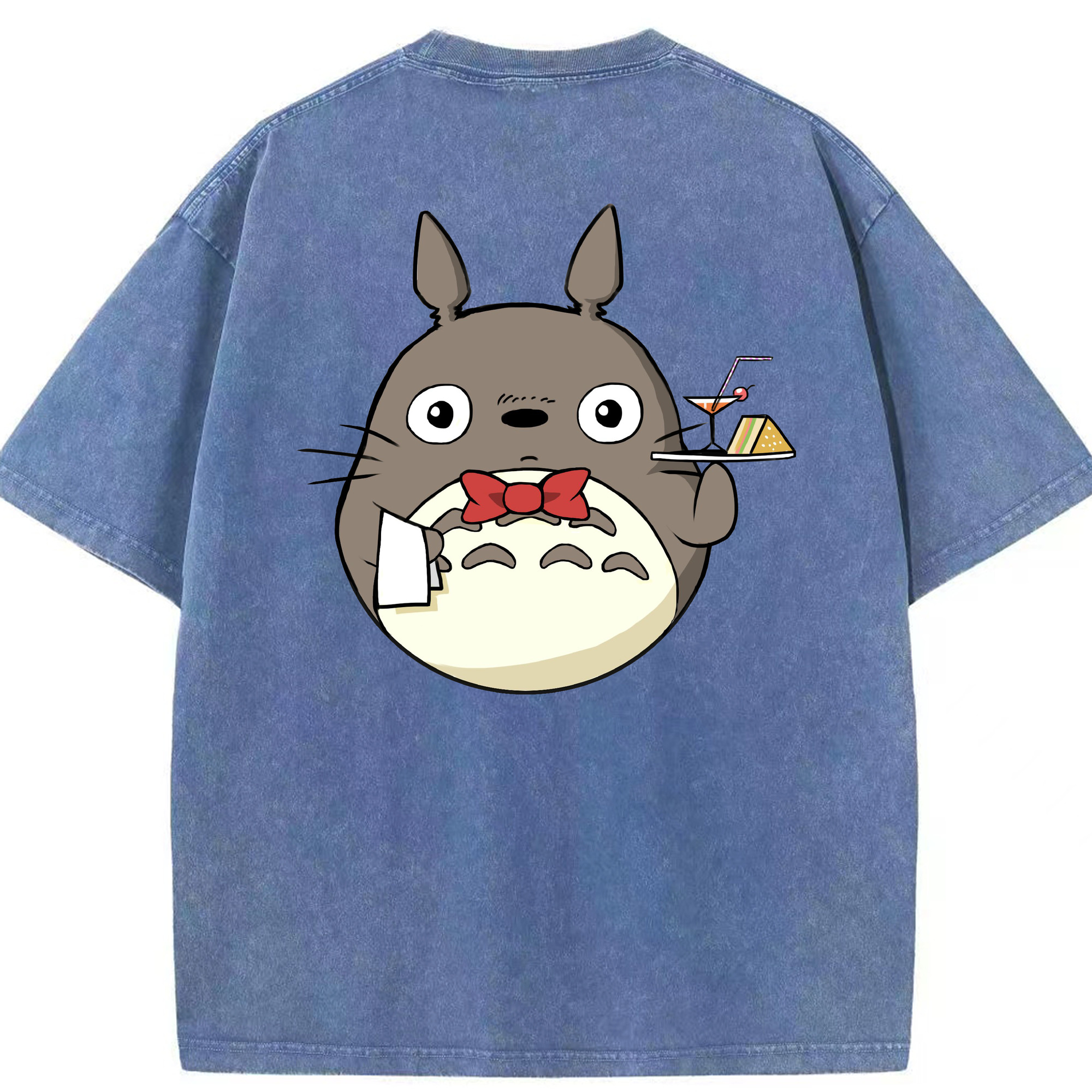 （画像用） となりのトトロ 草壁メイ 草壁サツキ My Neighbor Totoro Satsuki Kusakabe Mei Kusakabe 綿100% ヴィンテージ風 半袖Tシャツ（背面プリント）