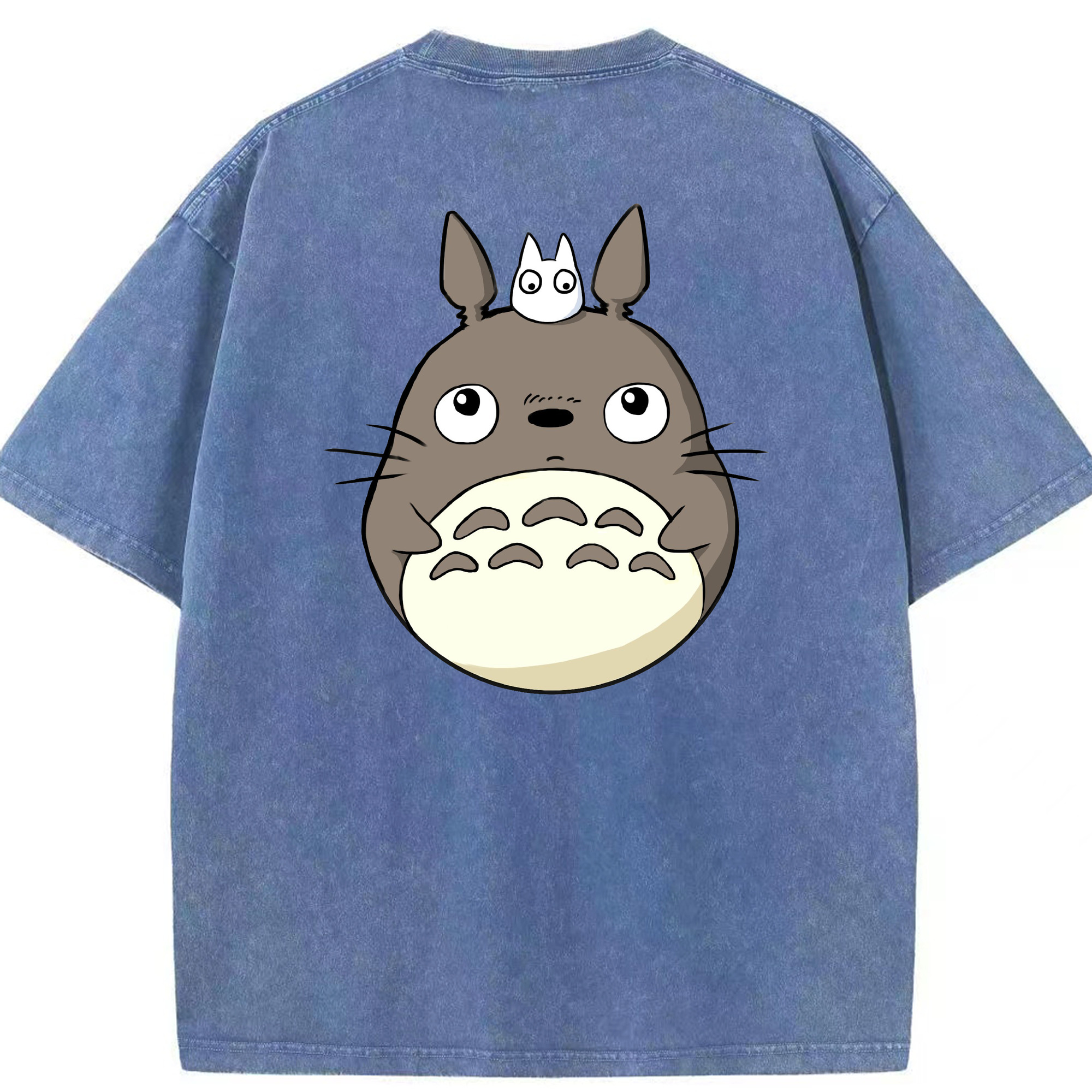 （画像用） となりのトトロ 草壁メイ 草壁サツキ My Neighbor Totoro Satsuki Kusakabe Mei Kusakabe 綿100% ヴィンテージ風 半袖Tシャツ（背面プリント）
