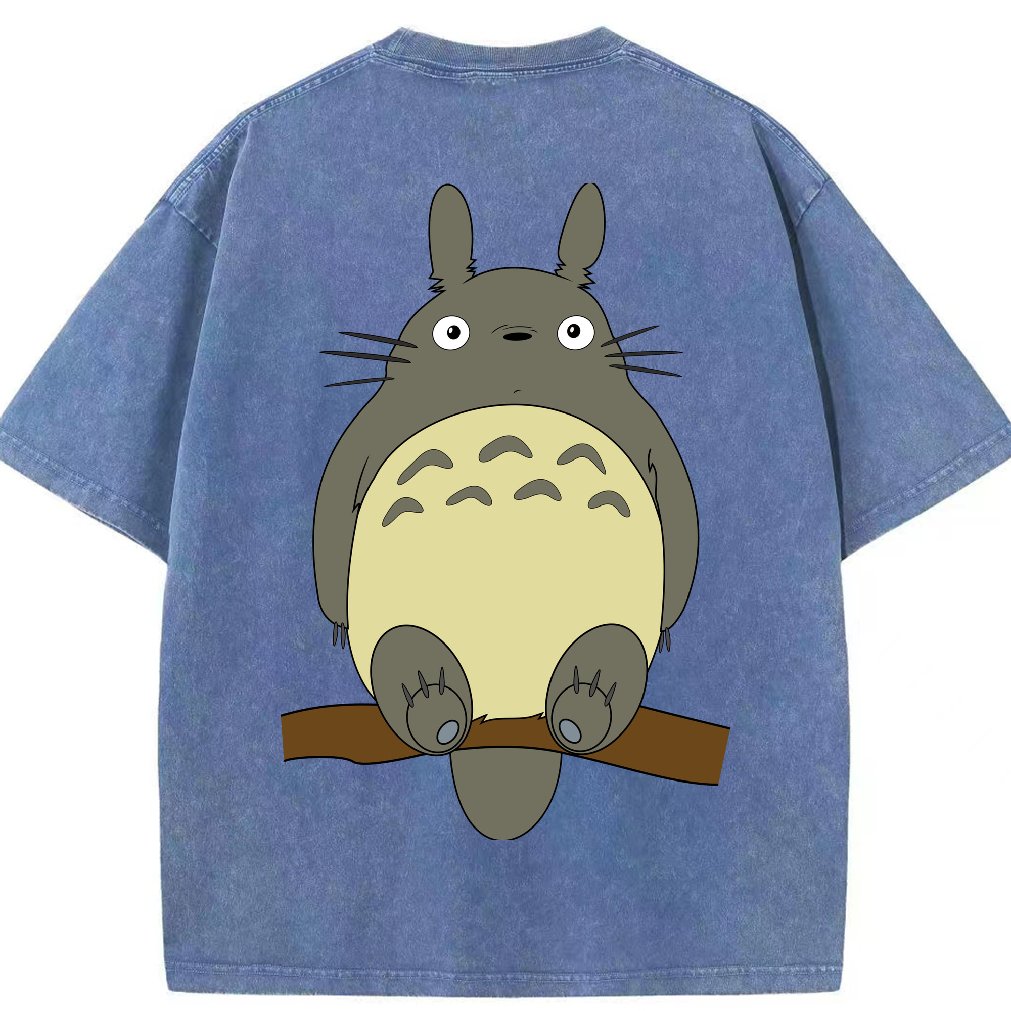 （画像用） となりのトトロ 草壁メイ 草壁サツキ My Neighbor Totoro Satsuki Kusakabe Mei Kusakabe 綿100% ヴィンテージ風 半袖Tシャツ（背面プリント）