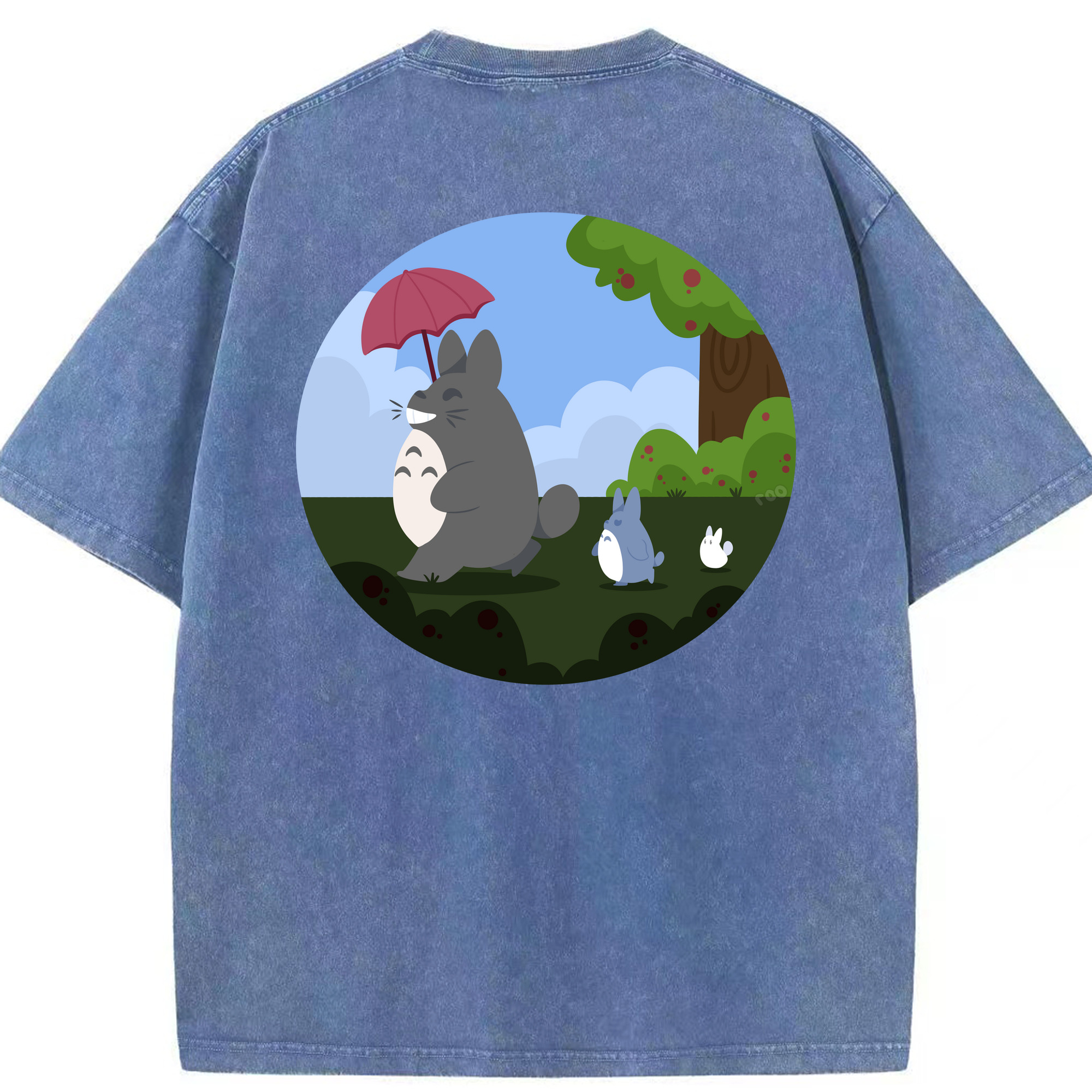 （画像用） となりのトトロ 草壁メイ 草壁サツキ My Neighbor Totoro Satsuki Kusakabe Mei Kusakabe 綿100% ヴィンテージ風 半袖Tシャツ（背面プリント）