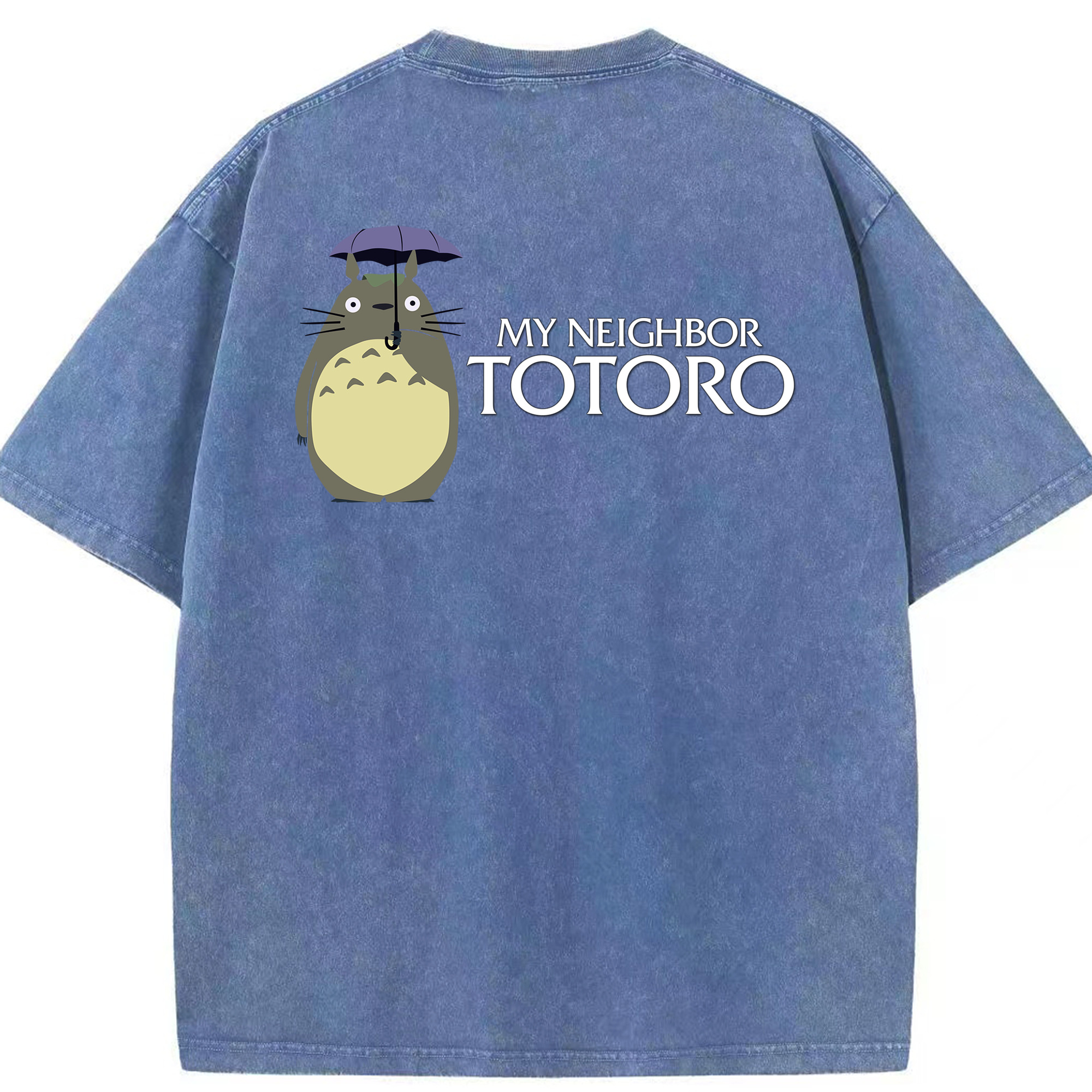 （画像用） となりのトトロ 草壁メイ 草壁サツキ My Neighbor Totoro Satsuki Kusakabe Mei Kusakabe 綿100% ヴィンテージ風 半袖Tシャツ（背面プリント）