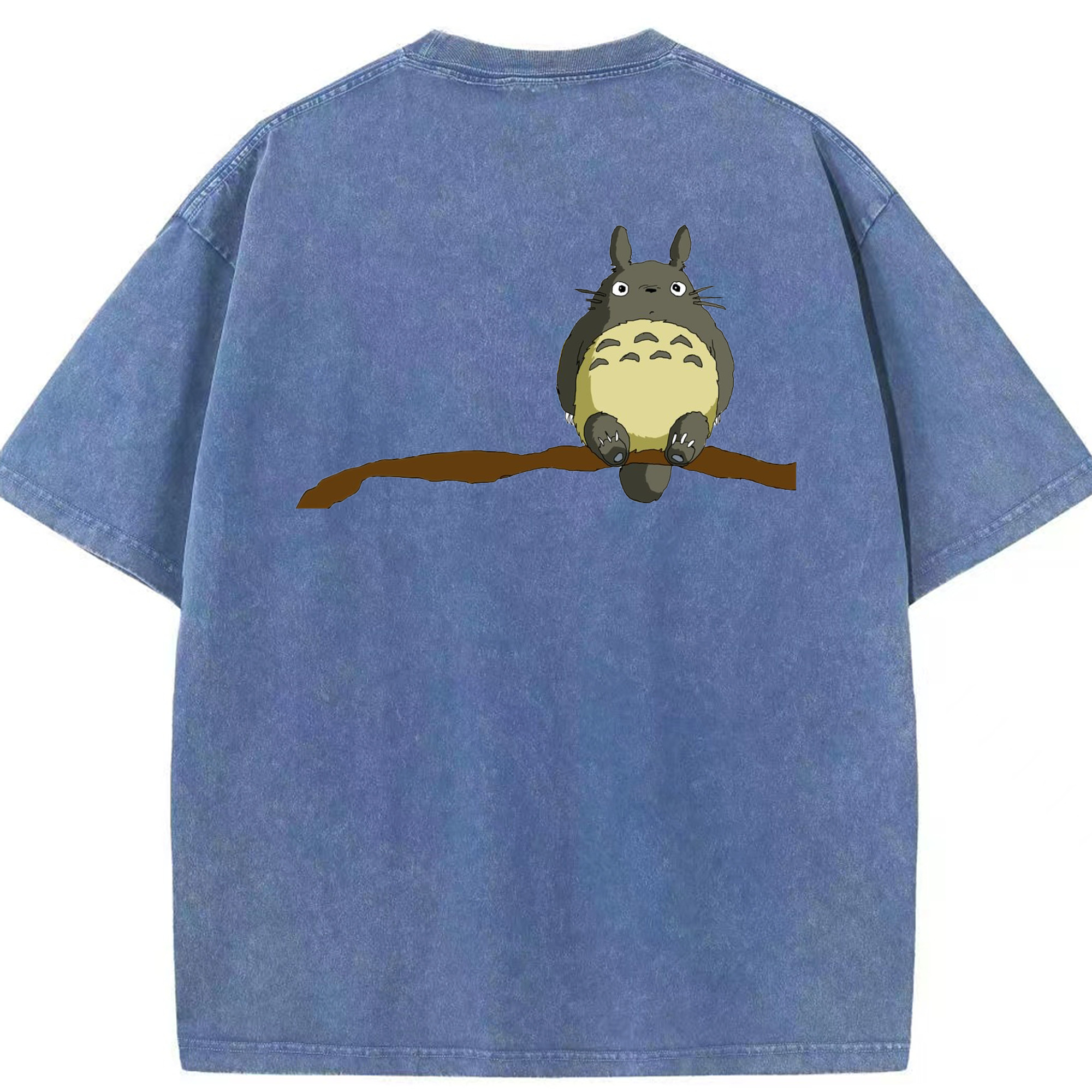 （画像用） となりのトトロ 草壁メイ 草壁サツキ My Neighbor Totoro Satsuki Kusakabe Mei Kusakabe 綿100% ヴィンテージ風 半袖Tシャツ（背面プリント）