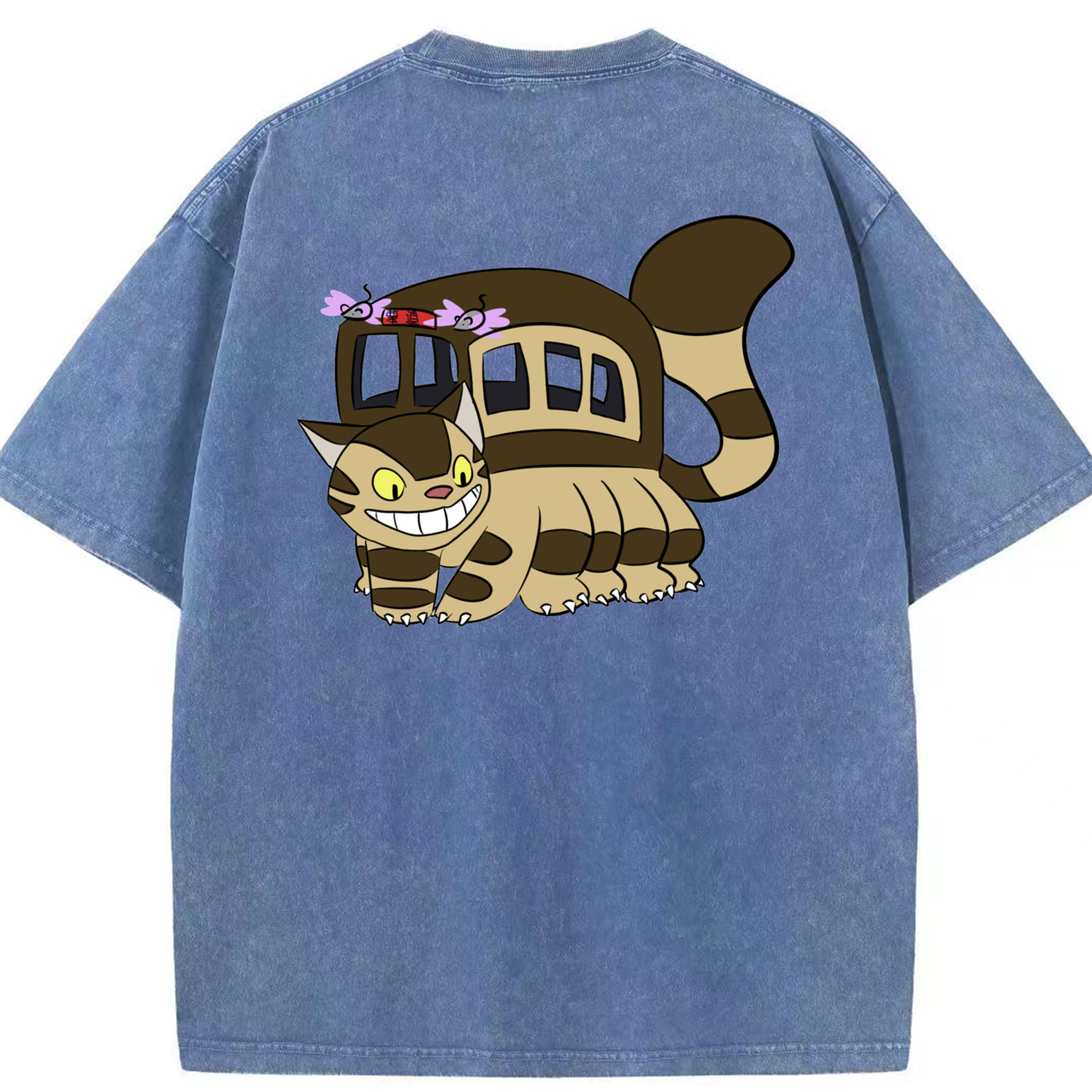（画像用） となりのトトロ 草壁メイ 草壁サツキ My Neighbor Totoro Satsuki Kusakabe Mei Kusakabe 綿100% ヴィンテージ風 半袖Tシャツ（背面プリント）