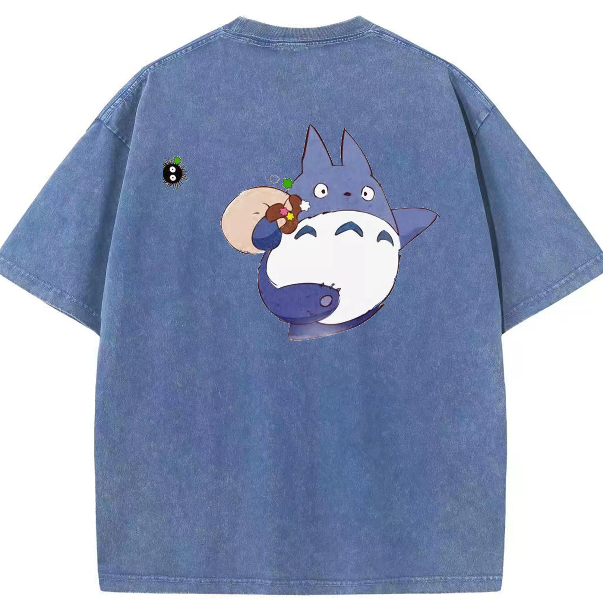 （画像用） となりのトトロ 草壁メイ 草壁サツキ My Neighbor Totoro Satsuki Kusakabe Mei Kusakabe 綿100% ヴィンテージ風 半袖Tシャツ（背面プリント）