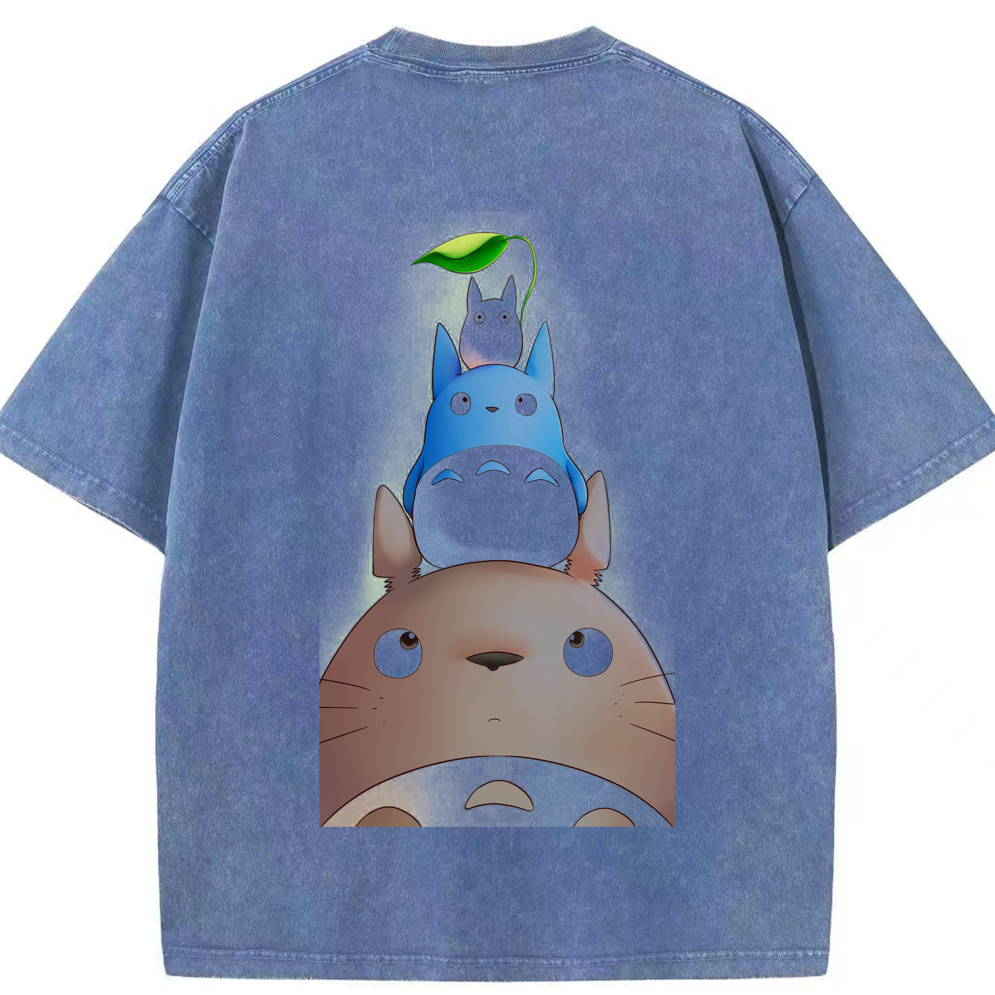 （画像用） となりのトトロ 草壁メイ 草壁サツキ My Neighbor Totoro Satsuki Kusakabe Mei Kusakabe 綿100% ヴィンテージ風 半袖Tシャツ（背面プリント）