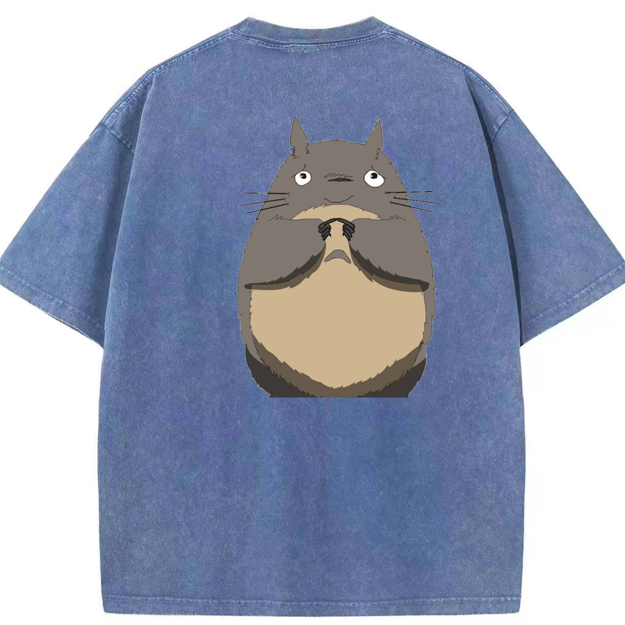 （画像用） となりのトトロ 草壁メイ 草壁サツキ My Neighbor Totoro Satsuki Kusakabe Mei Kusakabe 綿100% ヴィンテージ風 半袖Tシャツ（背面プリント）
