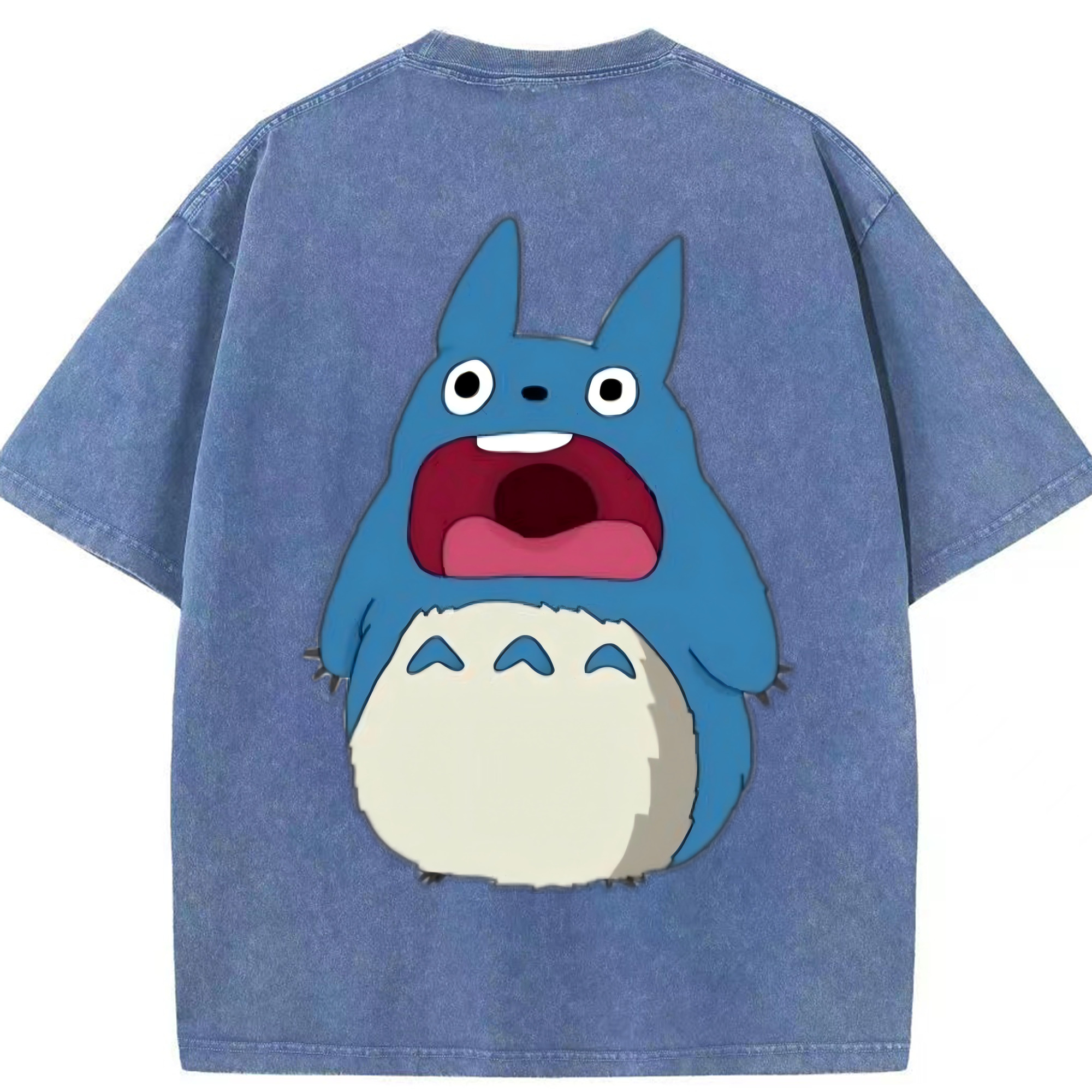 （画像用） となりのトトロ 草壁メイ 草壁サツキ My Neighbor Totoro Satsuki Kusakabe Mei Kusakabe 綿100% ヴィンテージ風 半袖Tシャツ（背面プリント）