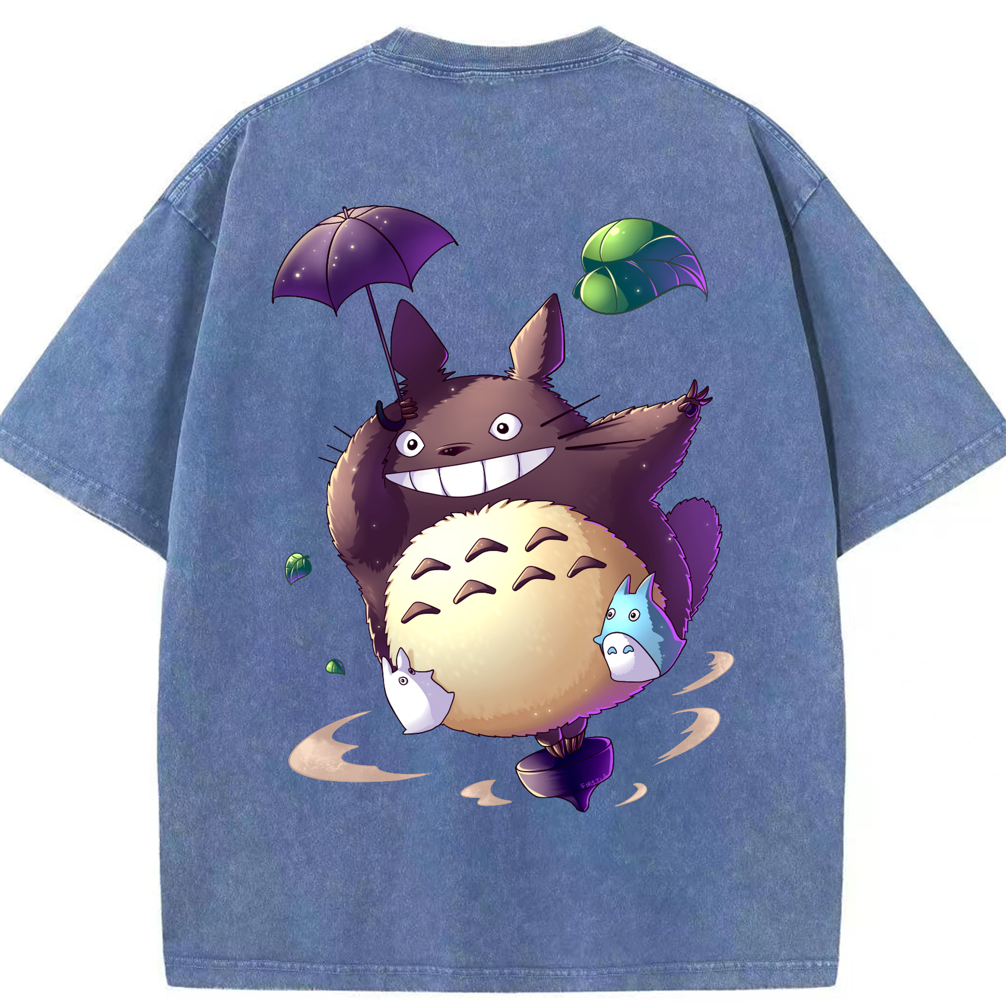 （画像用） となりのトトロ 草壁メイ 草壁サツキ My Neighbor Totoro Satsuki Kusakabe Mei Kusakabe 綿100% ヴィンテージ風 半袖Tシャツ（背面プリント）