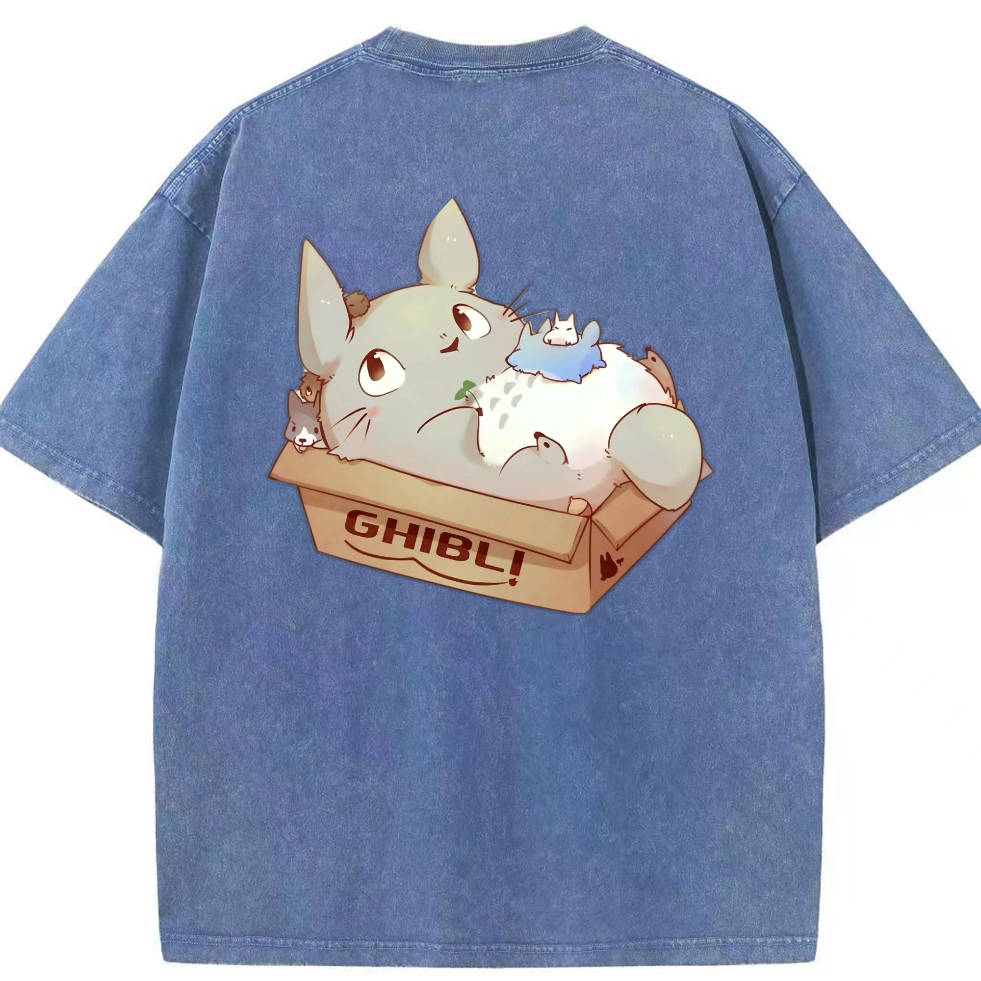 （画像用） となりのトトロ 草壁メイ 草壁サツキ My Neighbor Totoro Satsuki Kusakabe Mei Kusakabe 綿100% ヴィンテージ風 半袖Tシャツ（背面プリント）
