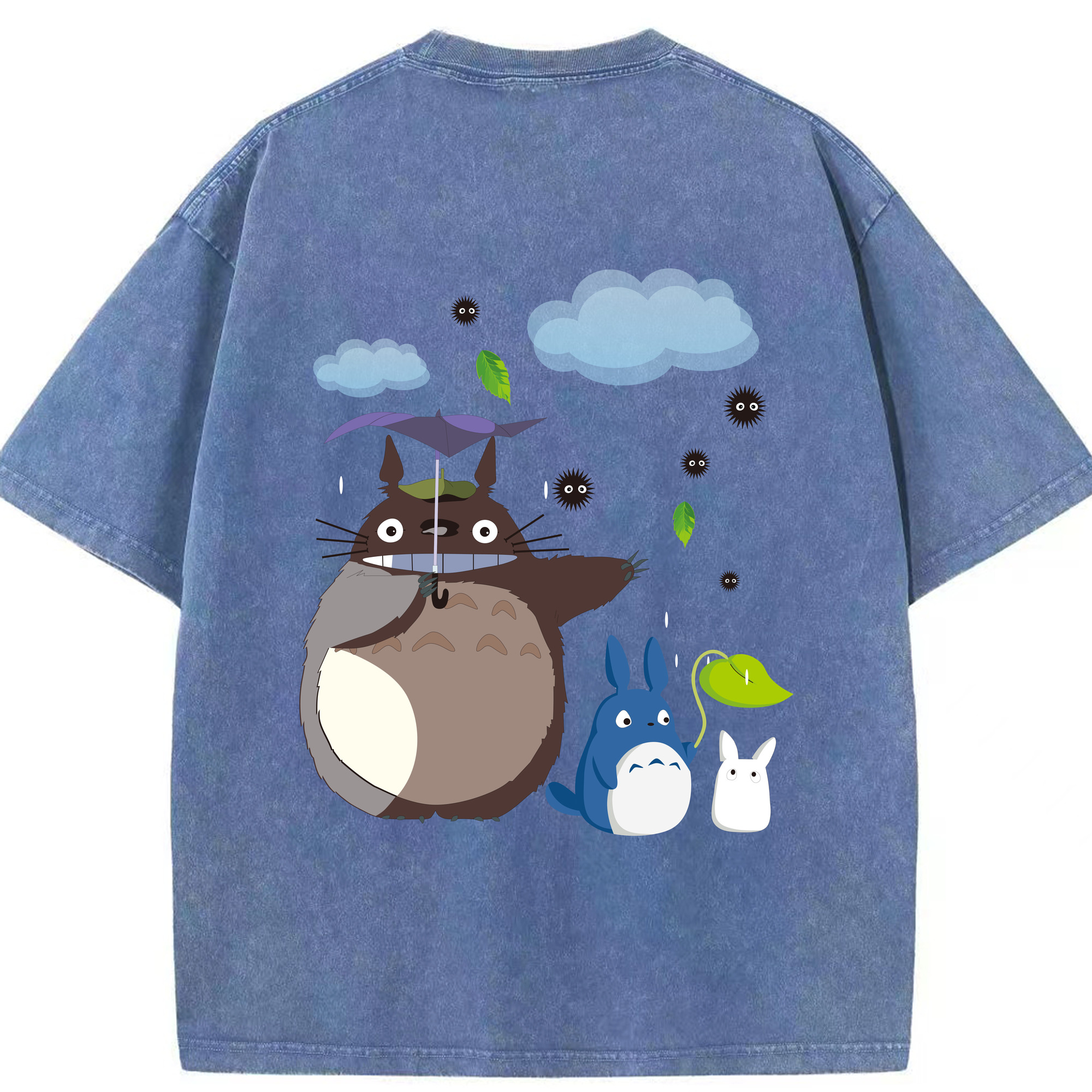 （画像用） となりのトトロ 草壁メイ 草壁サツキ My Neighbor Totoro Satsuki Kusakabe Mei Kusakabe 綿100% ヴィンテージ風 半袖Tシャツ（背面プリント）