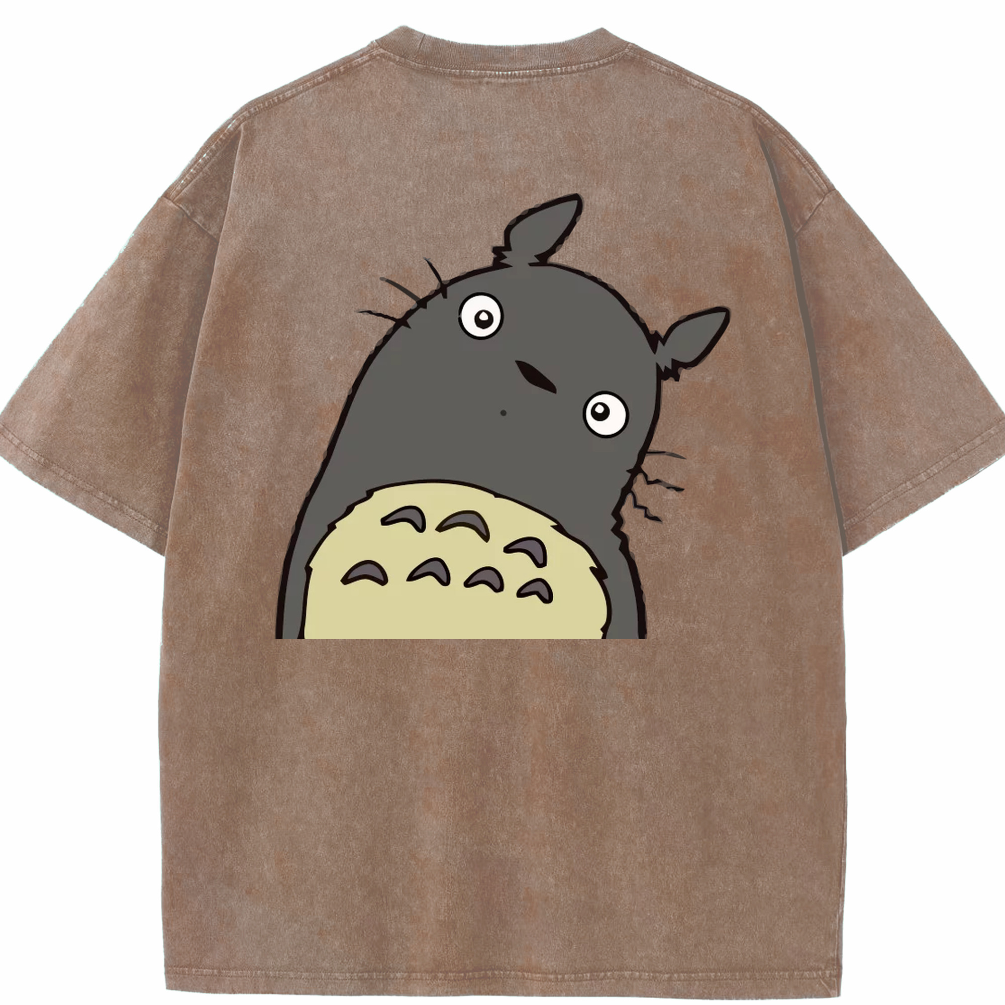 （画像用） となりのトトロ 草壁メイ 草壁サツキ My Neighbor Totoro Satsuki Kusakabe Mei Kusakabe 綿100% ヴィンテージ風 半袖Tシャツ（背面プリント）