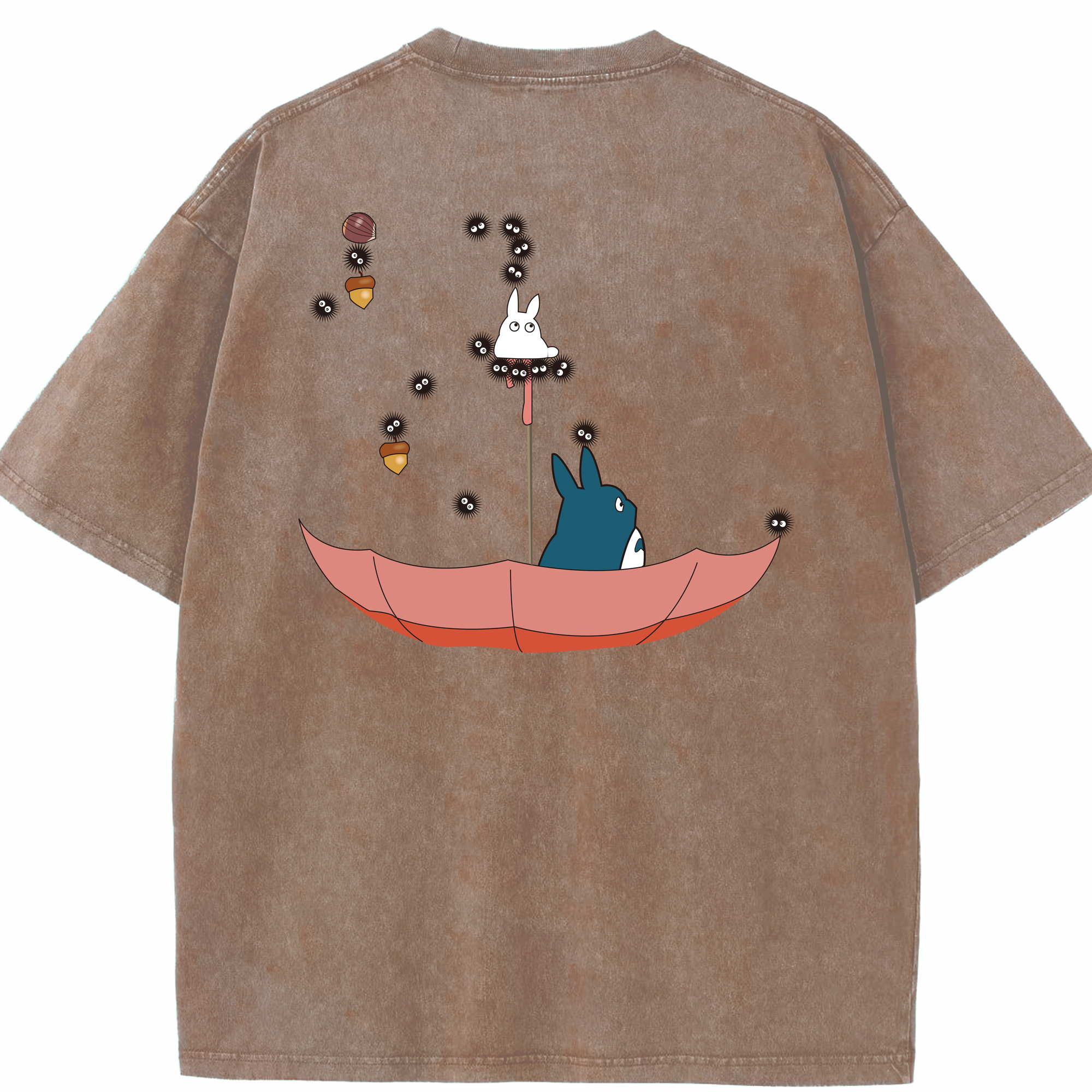 （画像用） となりのトトロ 草壁メイ 草壁サツキ My Neighbor Totoro Satsuki Kusakabe Mei Kusakabe 綿100% ヴィンテージ風 半袖Tシャツ（背面プリント）