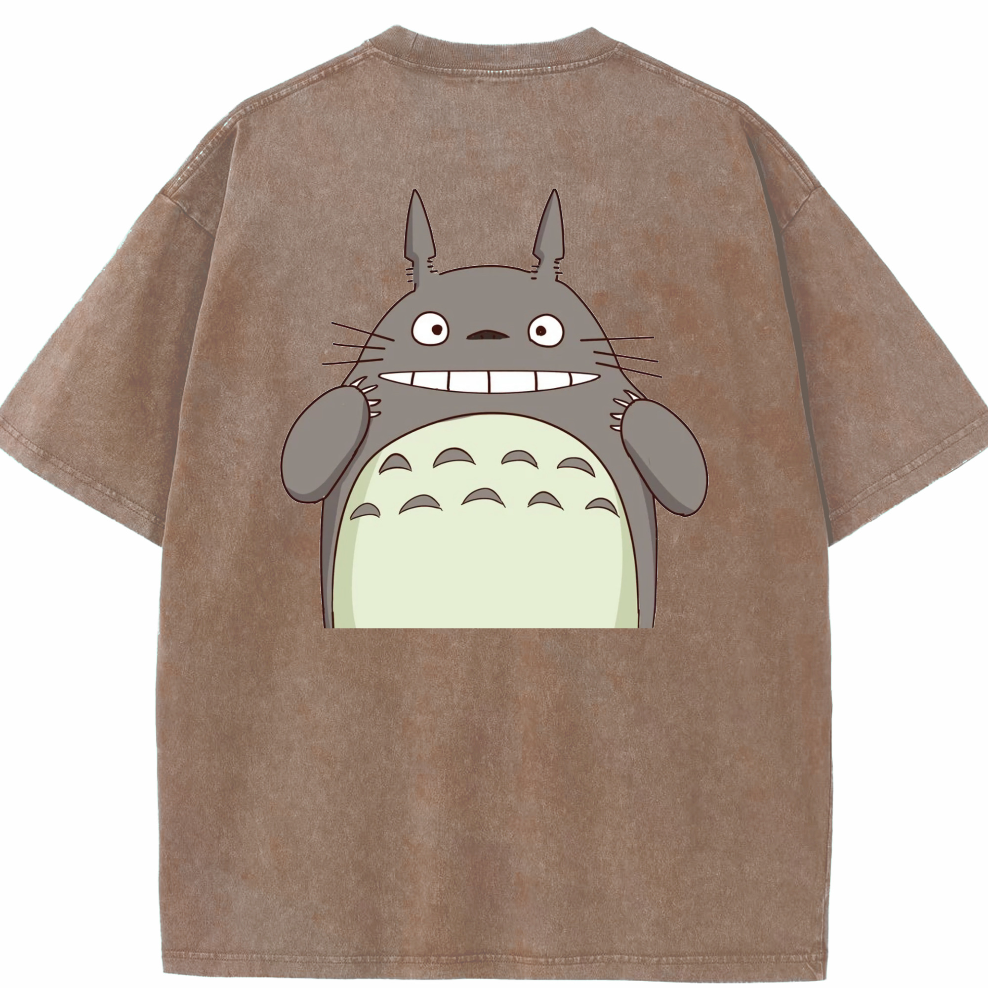 （画像用） となりのトトロ 草壁メイ 草壁サツキ My Neighbor Totoro Satsuki Kusakabe Mei Kusakabe 綿100% ヴィンテージ風 半袖Tシャツ（背面プリント）