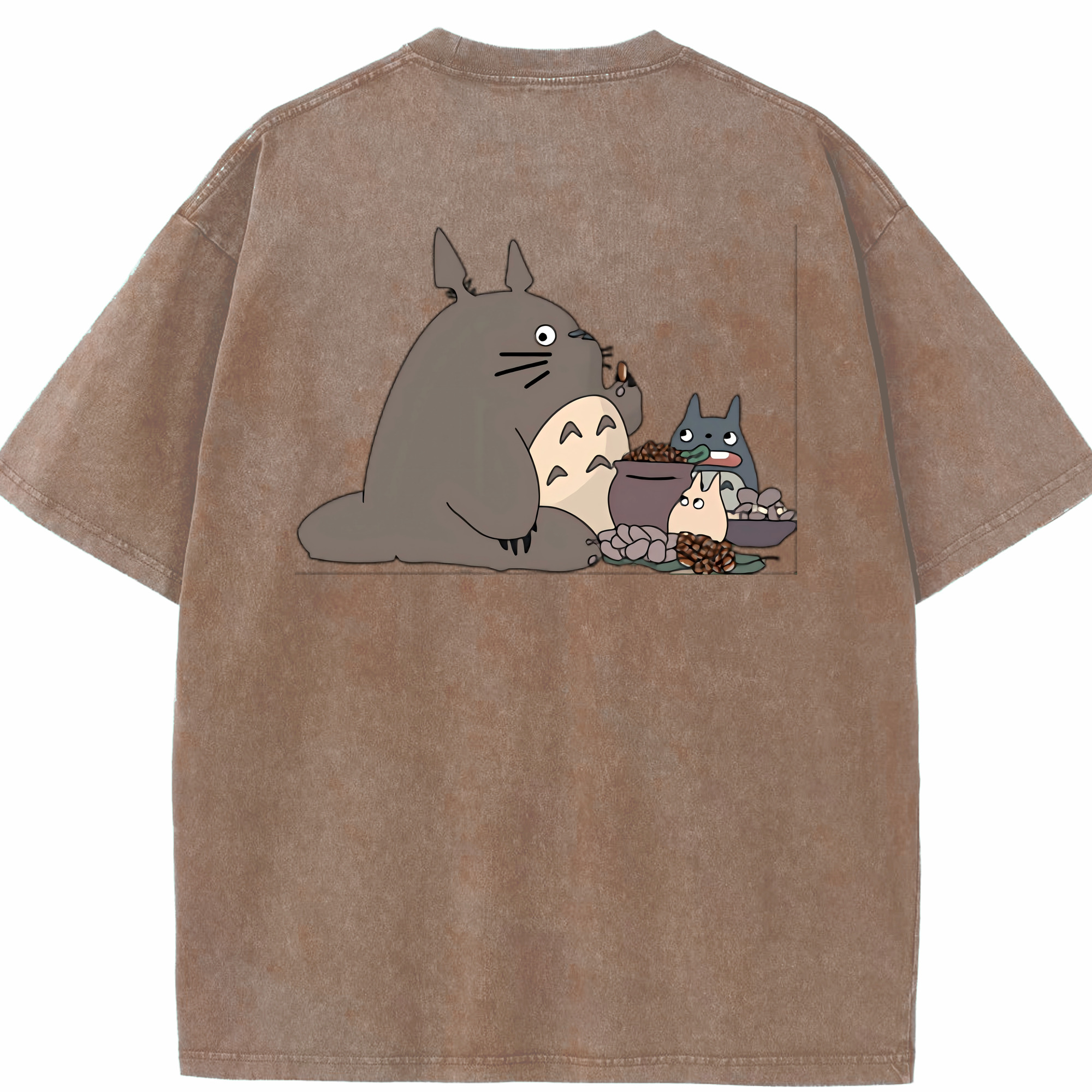 （画像用） となりのトトロ 草壁メイ 草壁サツキ My Neighbor Totoro Satsuki Kusakabe Mei Kusakabe 綿100% ヴィンテージ風 半袖Tシャツ（背面プリント）