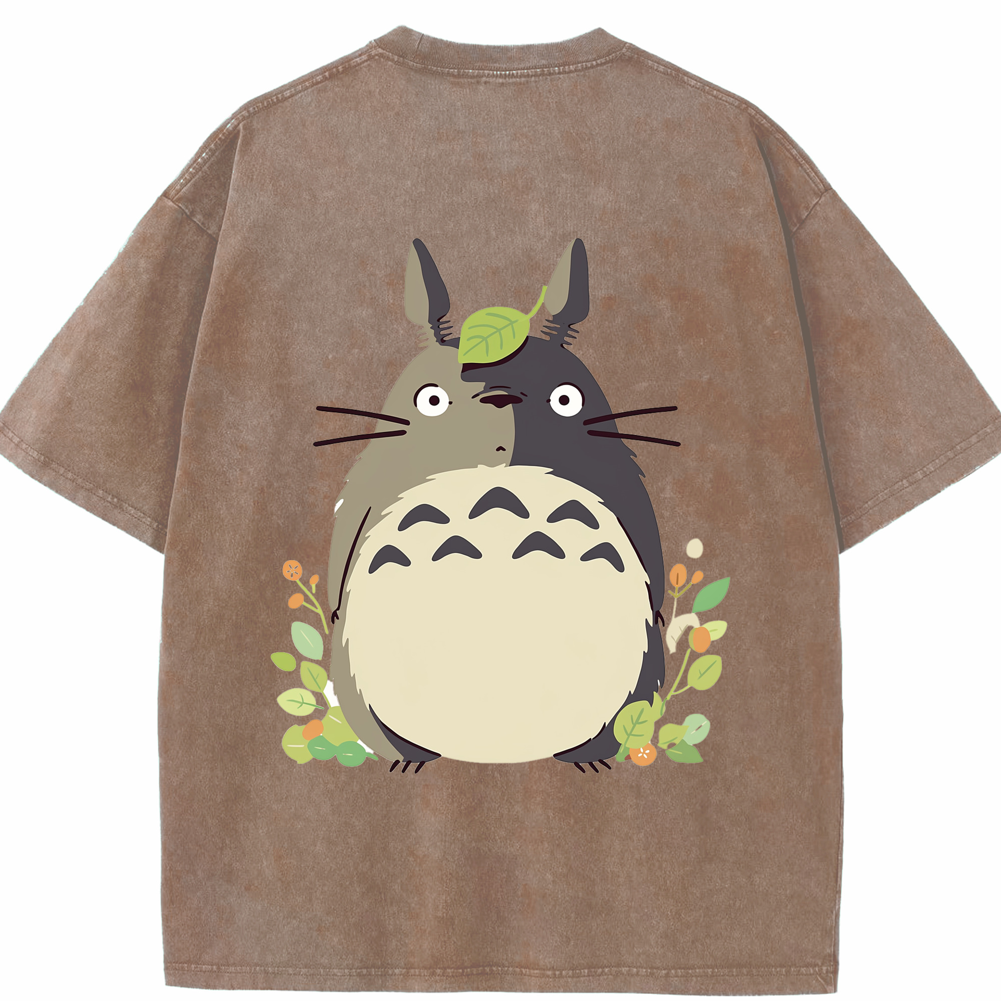 （画像用） となりのトトロ 草壁メイ 草壁サツキ My Neighbor Totoro Satsuki Kusakabe Mei Kusakabe 綿100% ヴィンテージ風 半袖Tシャツ（背面プリント）