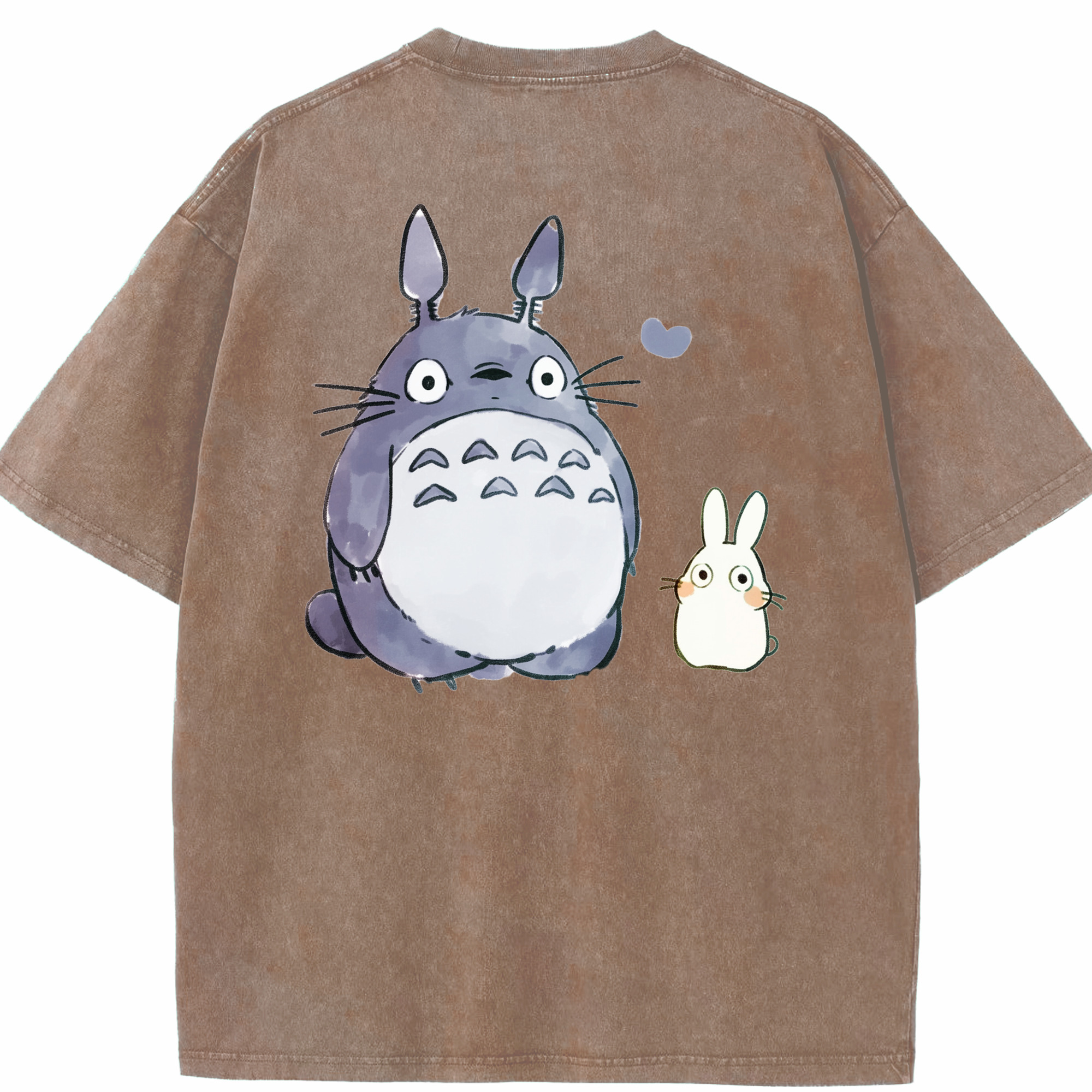 （画像用） となりのトトロ 草壁メイ 草壁サツキ My Neighbor Totoro Satsuki Kusakabe Mei Kusakabe 綿100% ヴィンテージ風 半袖Tシャツ（背面プリント）