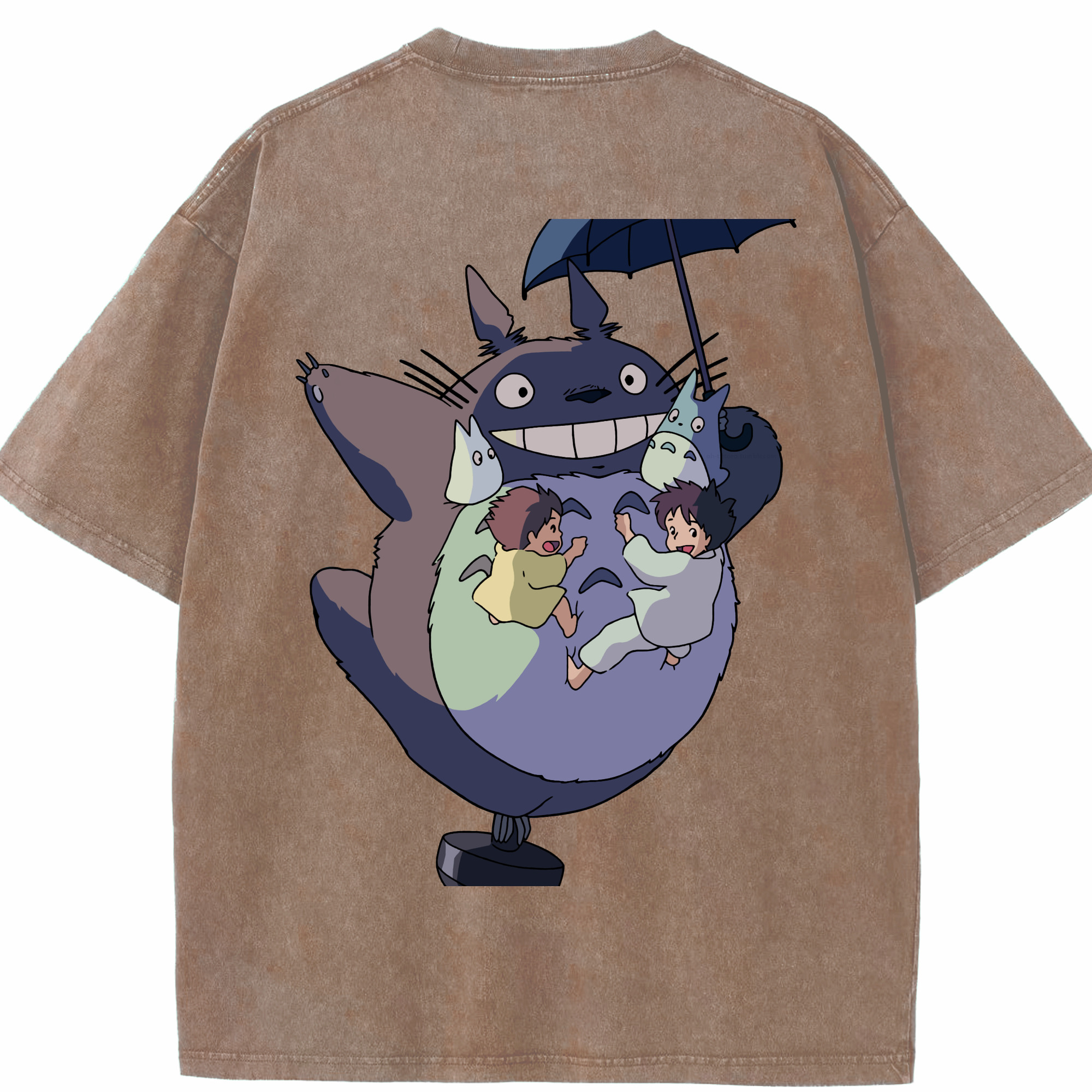 （画像用） となりのトトロ 草壁メイ 草壁サツキ My Neighbor Totoro Satsuki Kusakabe Mei Kusakabe 綿100% ヴィンテージ風 半袖Tシャツ（背面プリント）