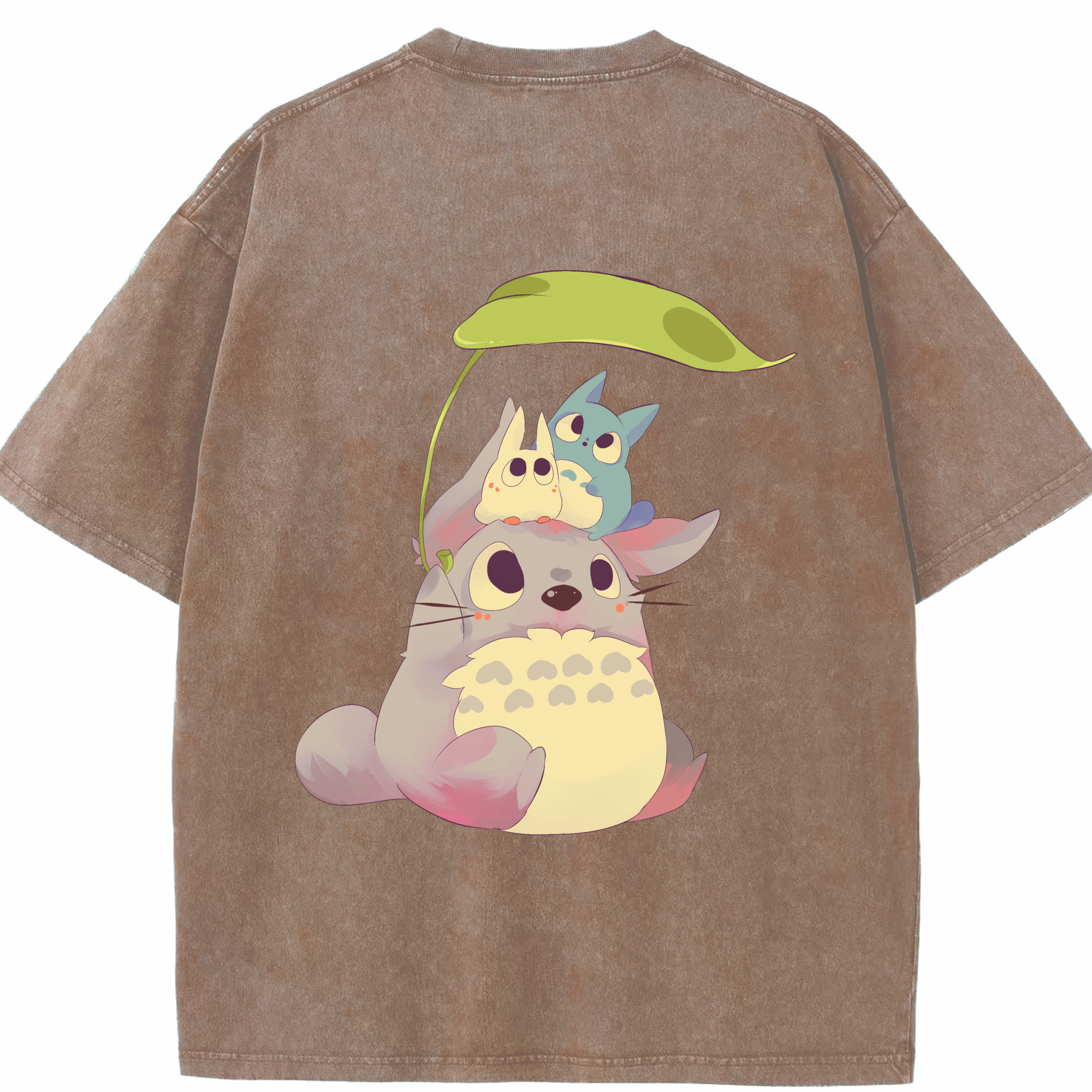 （画像用） となりのトトロ 草壁メイ 草壁サツキ My Neighbor Totoro Satsuki Kusakabe Mei Kusakabe 綿100% ヴィンテージ風 半袖Tシャツ（背面プリント）