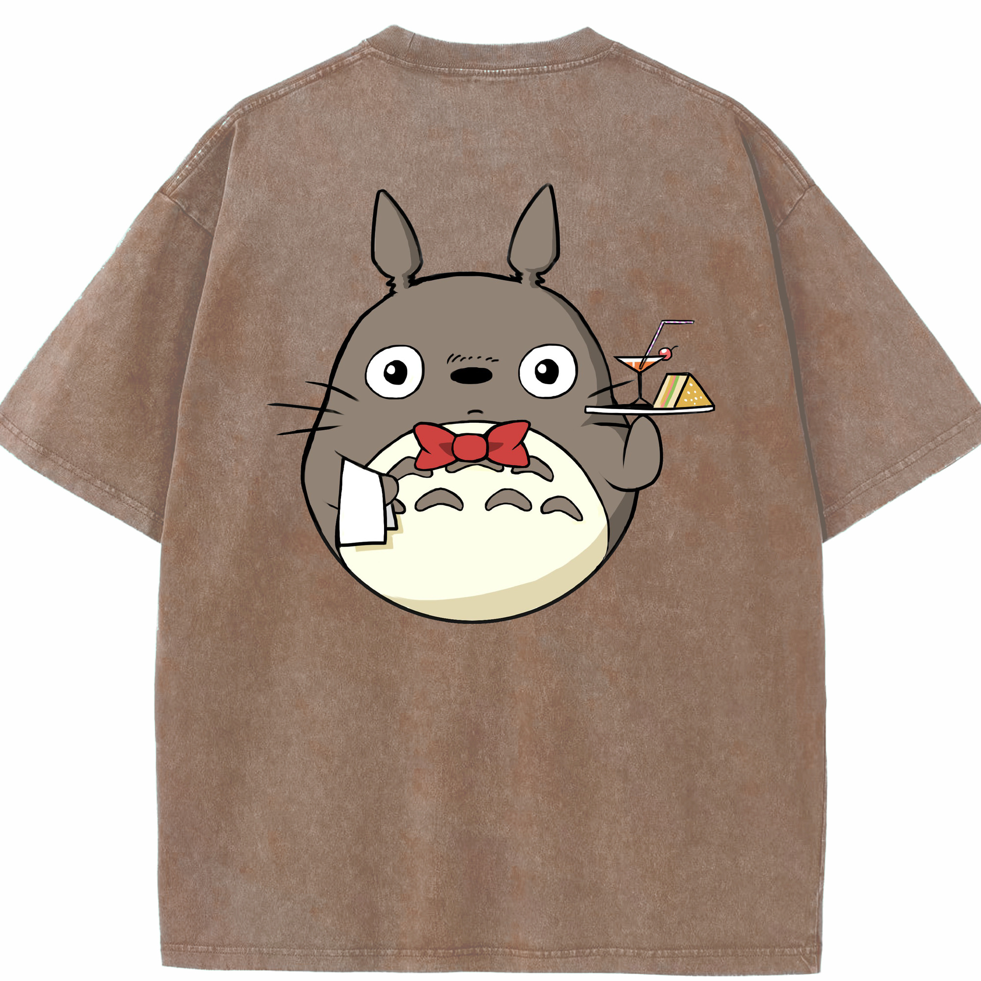 （画像用） となりのトトロ 草壁メイ 草壁サツキ My Neighbor Totoro Satsuki Kusakabe Mei Kusakabe 綿100% ヴィンテージ風 半袖Tシャツ（背面プリント）