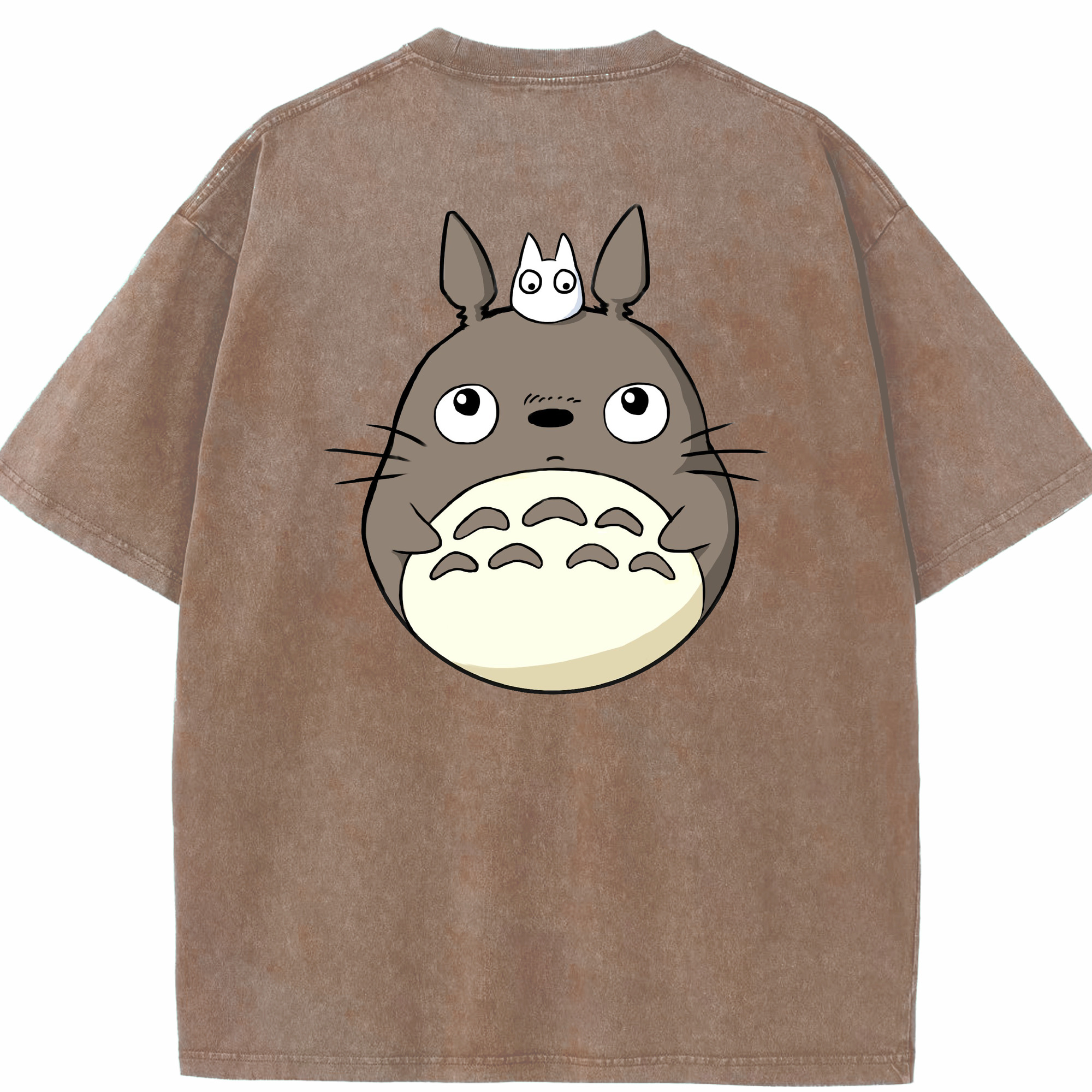 （画像用） となりのトトロ 草壁メイ 草壁サツキ My Neighbor Totoro Satsuki Kusakabe Mei Kusakabe 綿100% ヴィンテージ風 半袖Tシャツ（背面プリント）