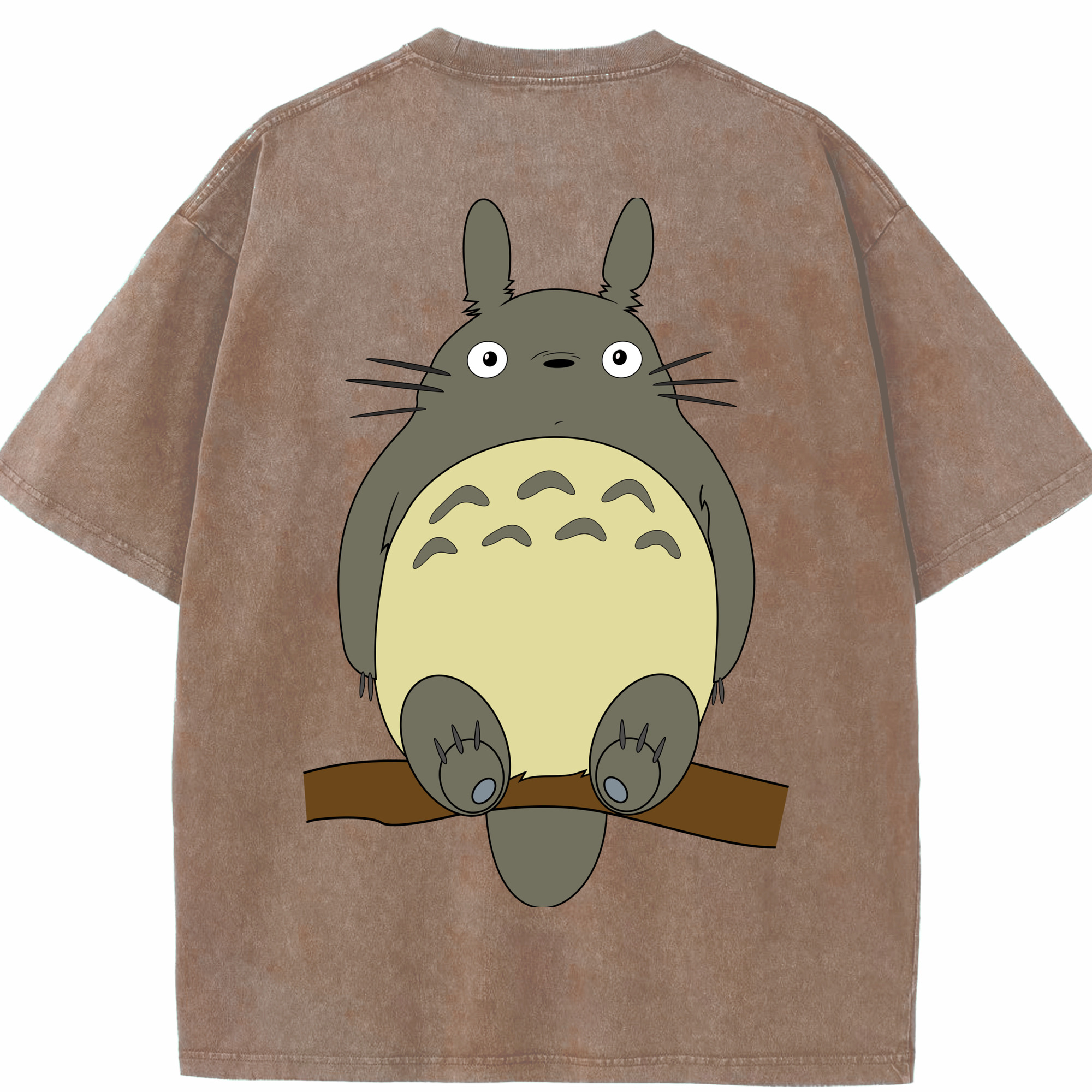 （画像用） となりのトトロ 草壁メイ 草壁サツキ My Neighbor Totoro Satsuki Kusakabe Mei Kusakabe 綿100% ヴィンテージ風 半袖Tシャツ（背面プリント）