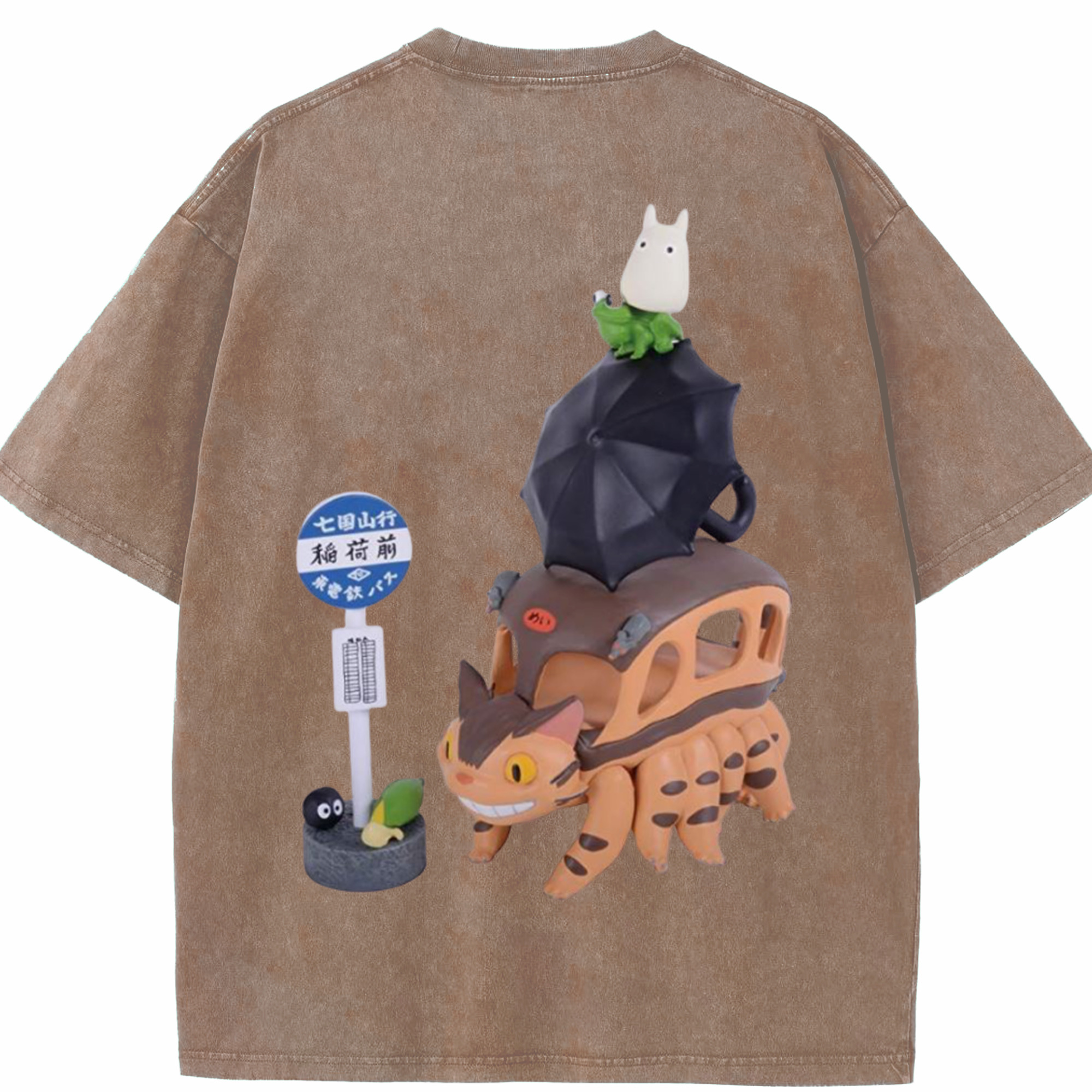 （画像用） となりのトトロ 草壁メイ 草壁サツキ My Neighbor Totoro Satsuki Kusakabe Mei Kusakabe 綿100% ヴィンテージ風 半袖Tシャツ（背面プリント）