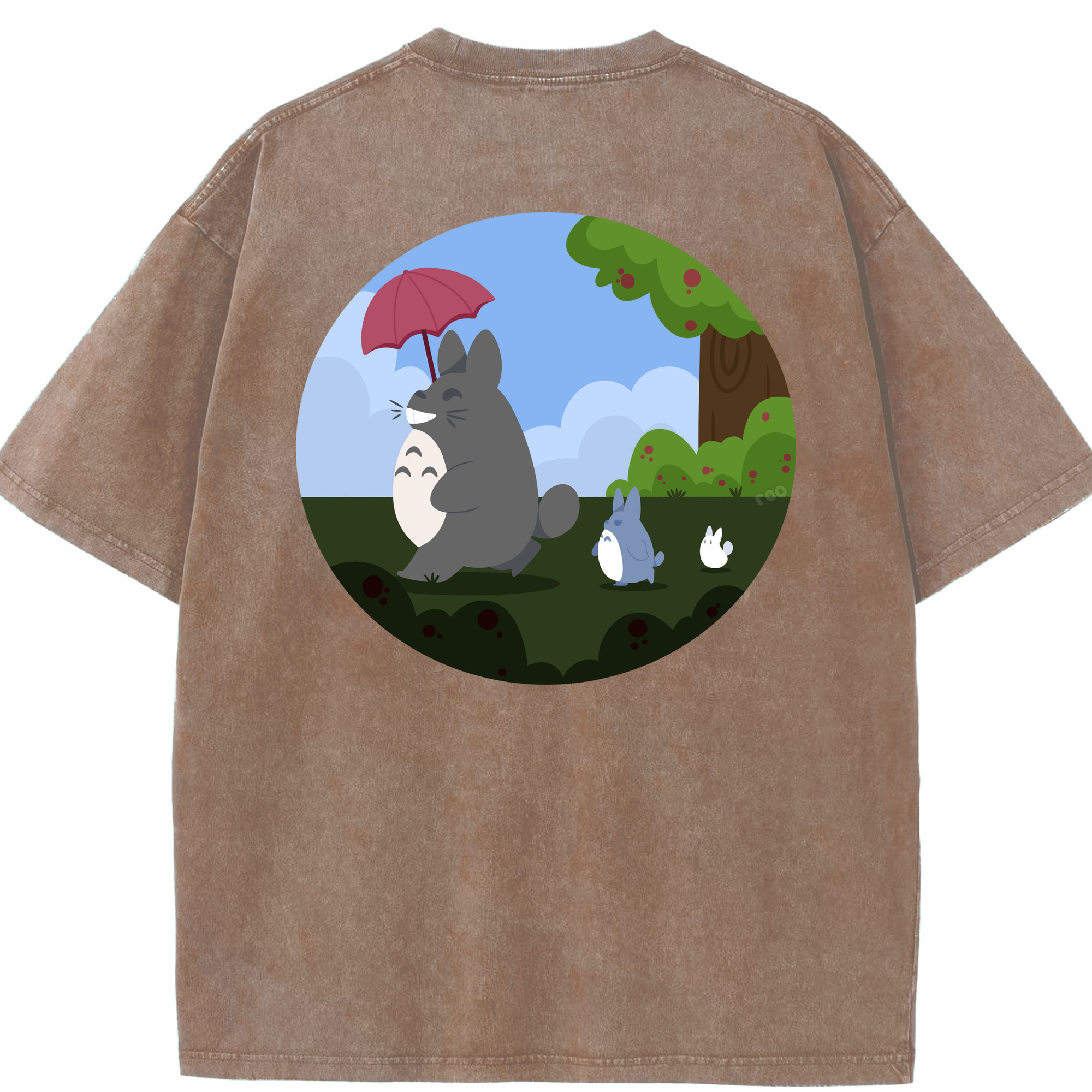 （画像用） となりのトトロ 草壁メイ 草壁サツキ My Neighbor Totoro Satsuki Kusakabe Mei Kusakabe 綿100% ヴィンテージ風 半袖Tシャツ（背面プリント）