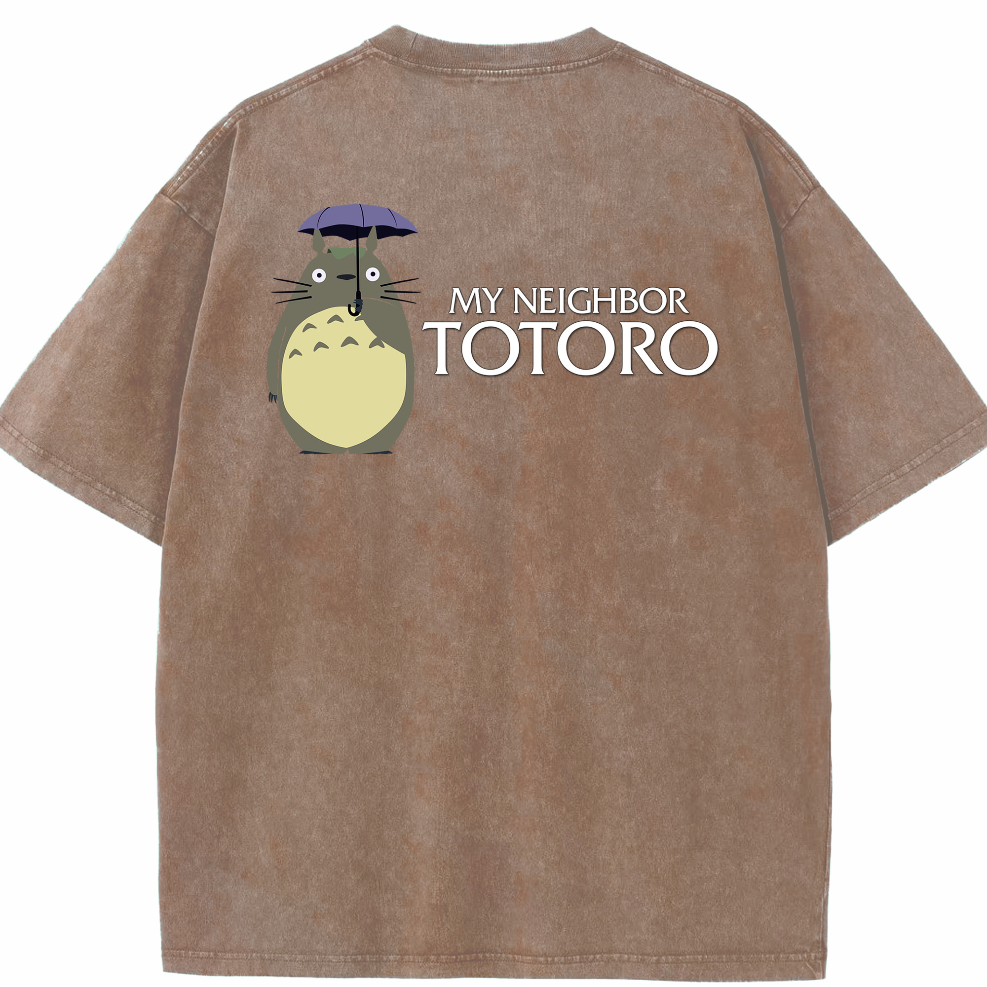（画像用） となりのトトロ 草壁メイ 草壁サツキ My Neighbor Totoro Satsuki Kusakabe Mei Kusakabe 綿100% ヴィンテージ風 半袖Tシャツ（背面プリント）