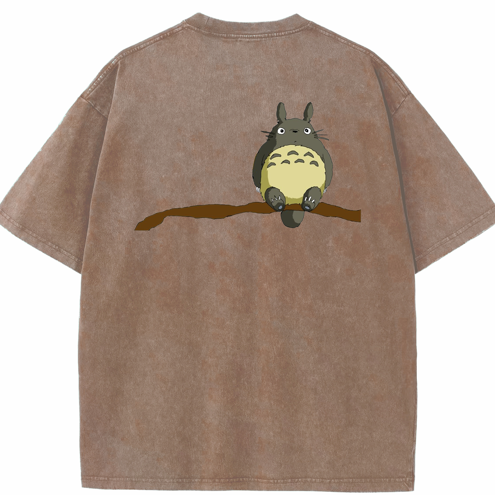 （画像用） となりのトトロ 草壁メイ 草壁サツキ My Neighbor Totoro Satsuki Kusakabe Mei Kusakabe 綿100% ヴィンテージ風 半袖Tシャツ（背面プリント）