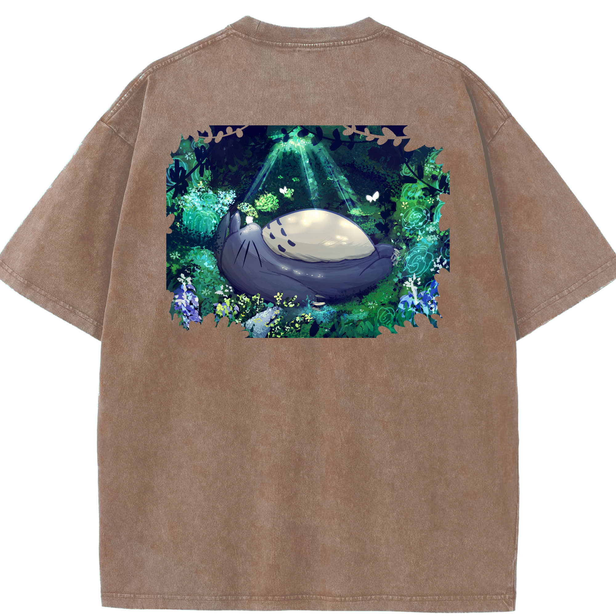 （画像用） となりのトトロ 草壁メイ 草壁サツキ My Neighbor Totoro Satsuki Kusakabe Mei Kusakabe 綿100% ヴィンテージ風 半袖Tシャツ（背面プリント）
