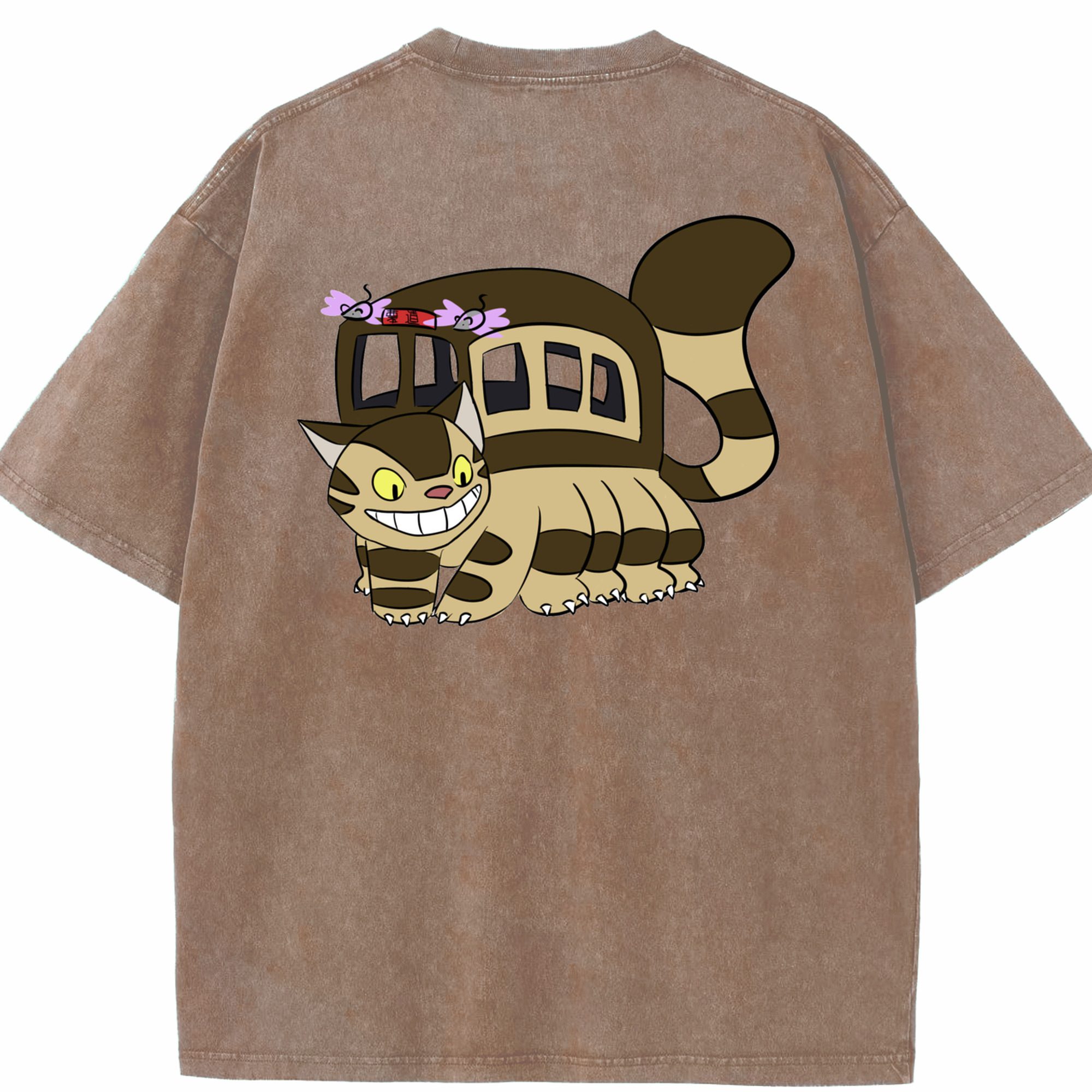 （画像用） となりのトトロ 草壁メイ 草壁サツキ My Neighbor Totoro Satsuki Kusakabe Mei Kusakabe 綿100% ヴィンテージ風 半袖Tシャツ（背面プリント）