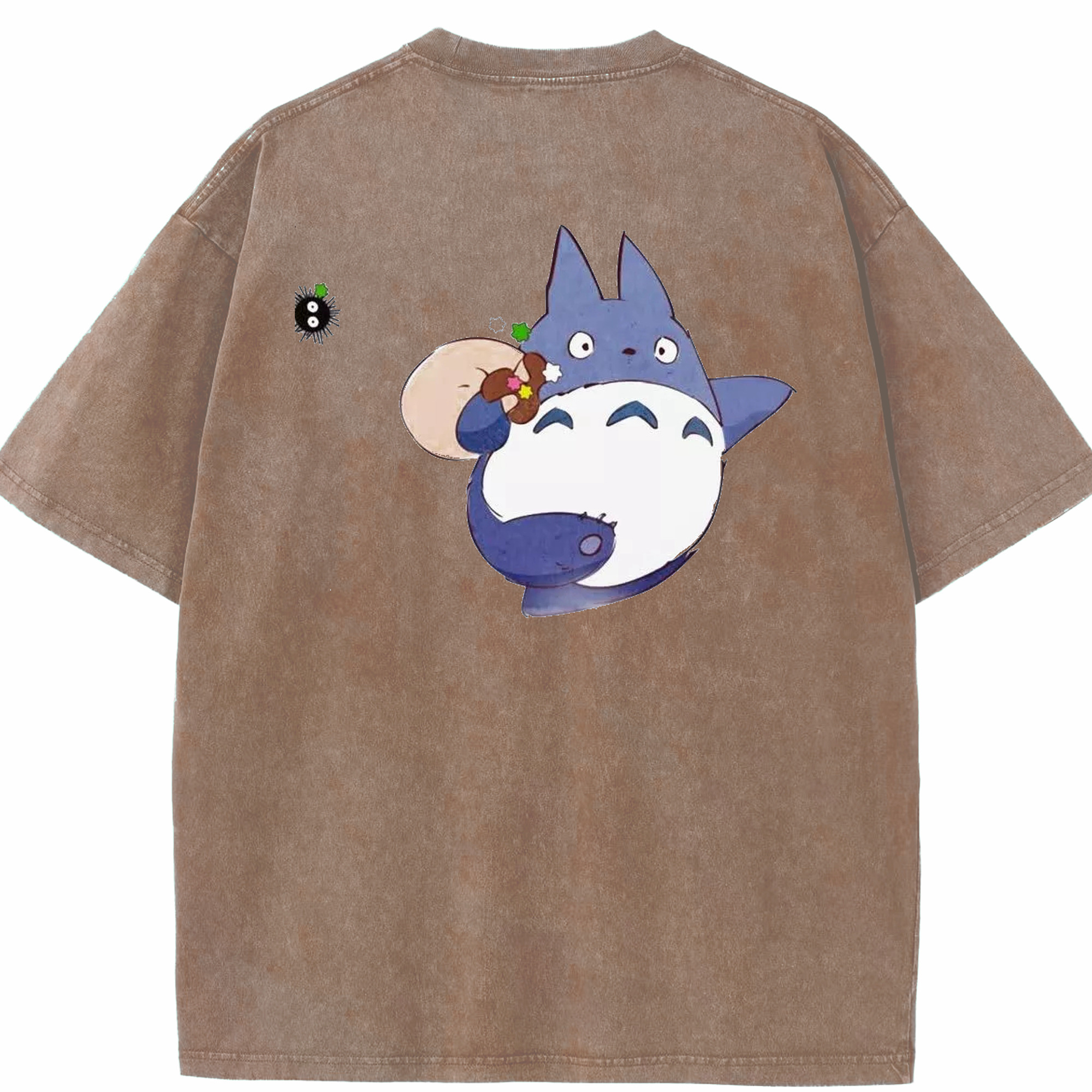 （画像用） となりのトトロ 草壁メイ 草壁サツキ My Neighbor Totoro Satsuki Kusakabe Mei Kusakabe 綿100% ヴィンテージ風 半袖Tシャツ（背面プリント）